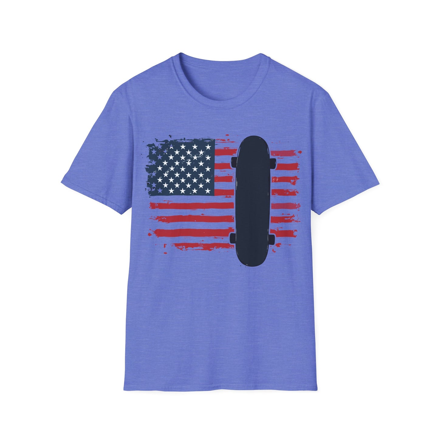 Vintage Flag With Skateboard T-Shirt