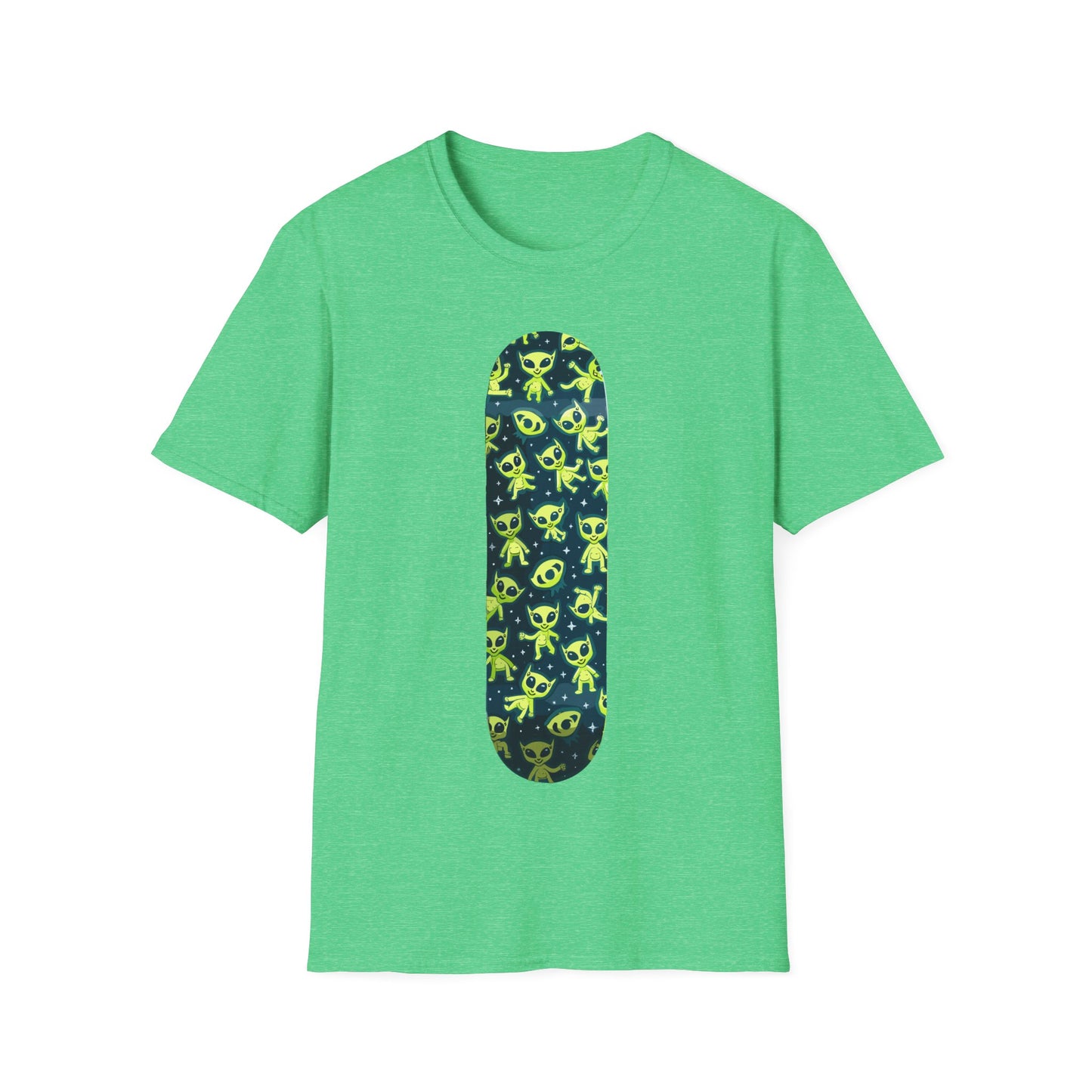 Alien Skateboard Vertical T-Shirt