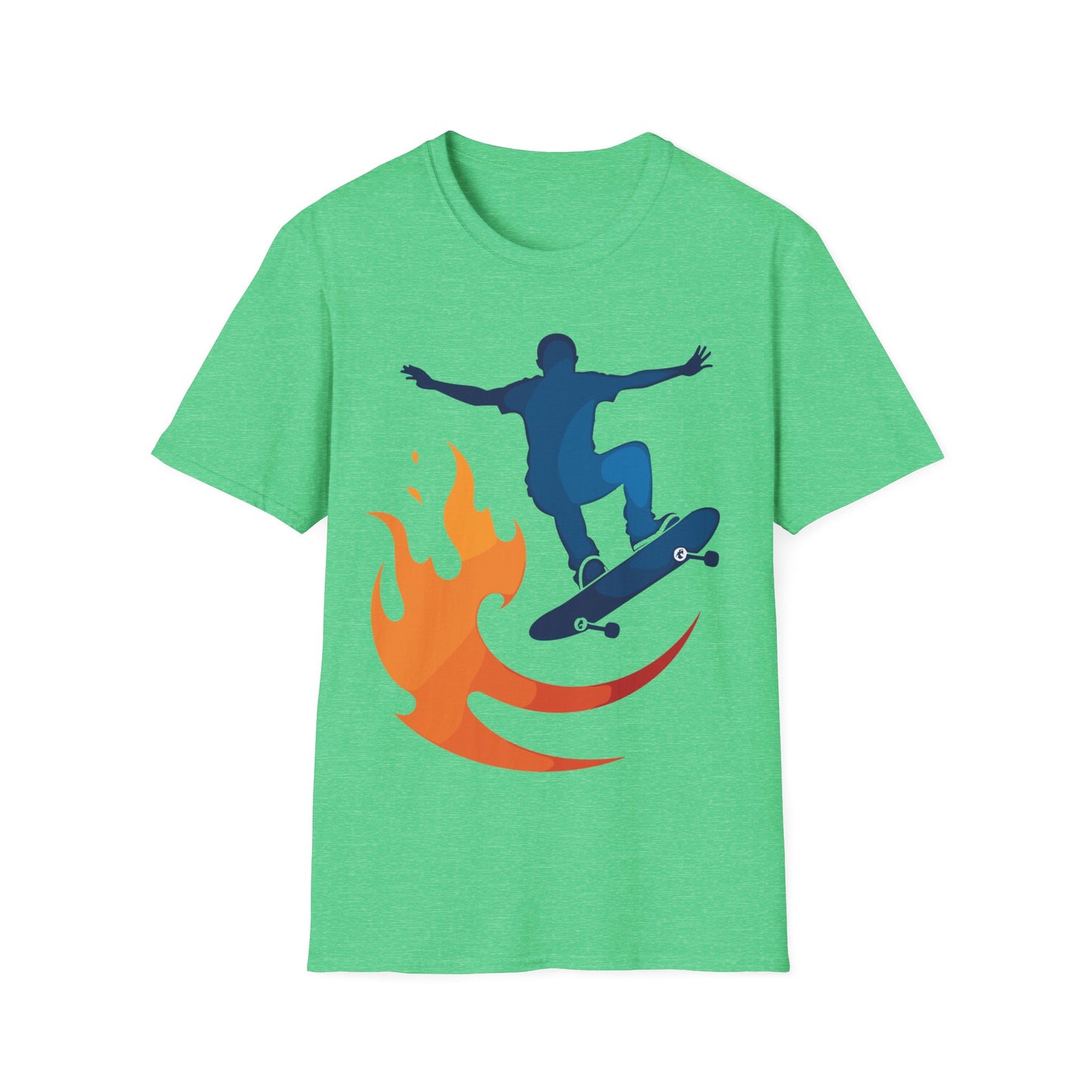 Skater With Yellow Flame T-Shirt