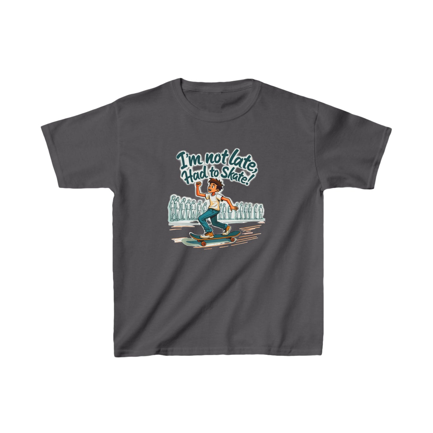 I'm Not Late Had To Skate Boy Kid's Tee