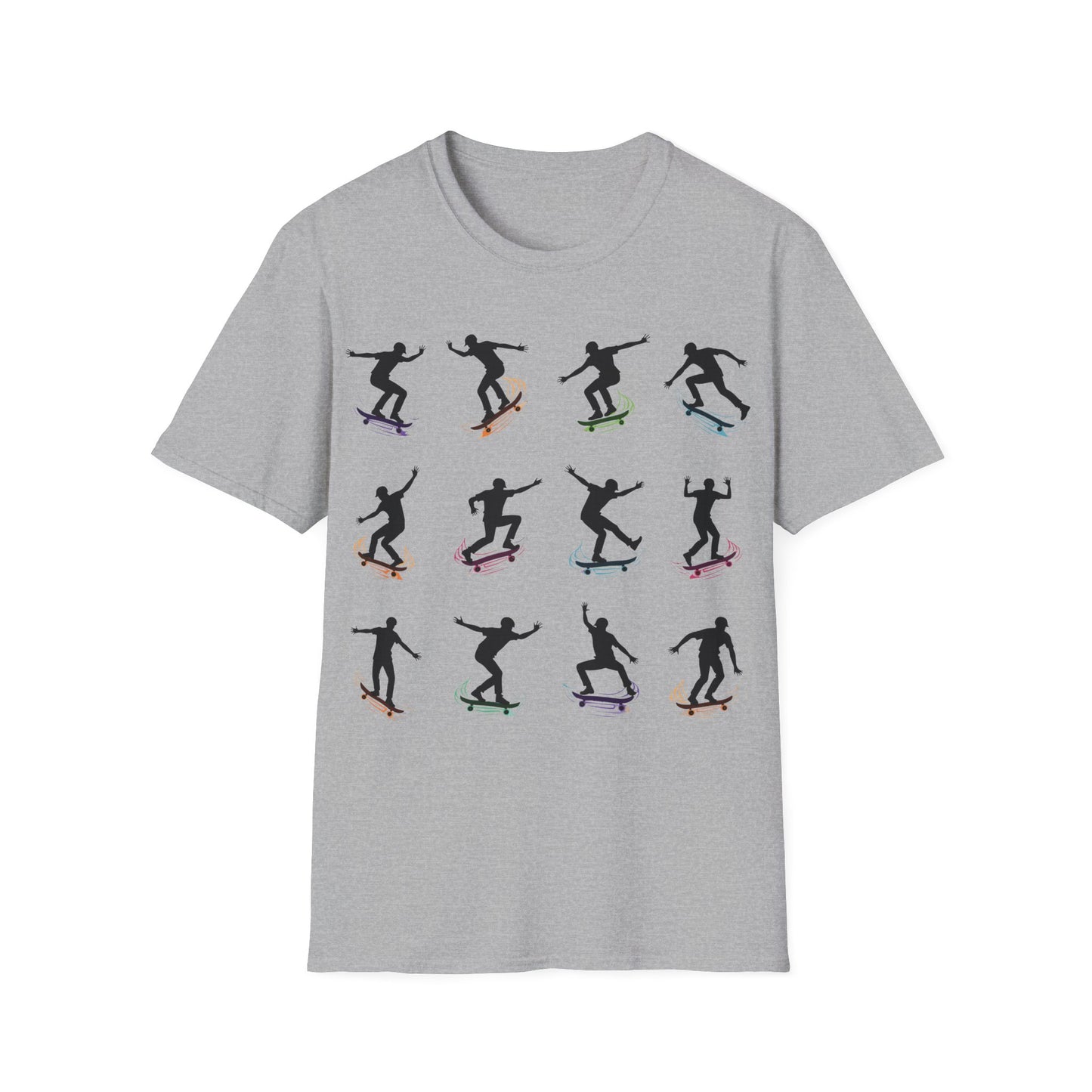 Crazy Skateboarders With Swirls T-Shirt