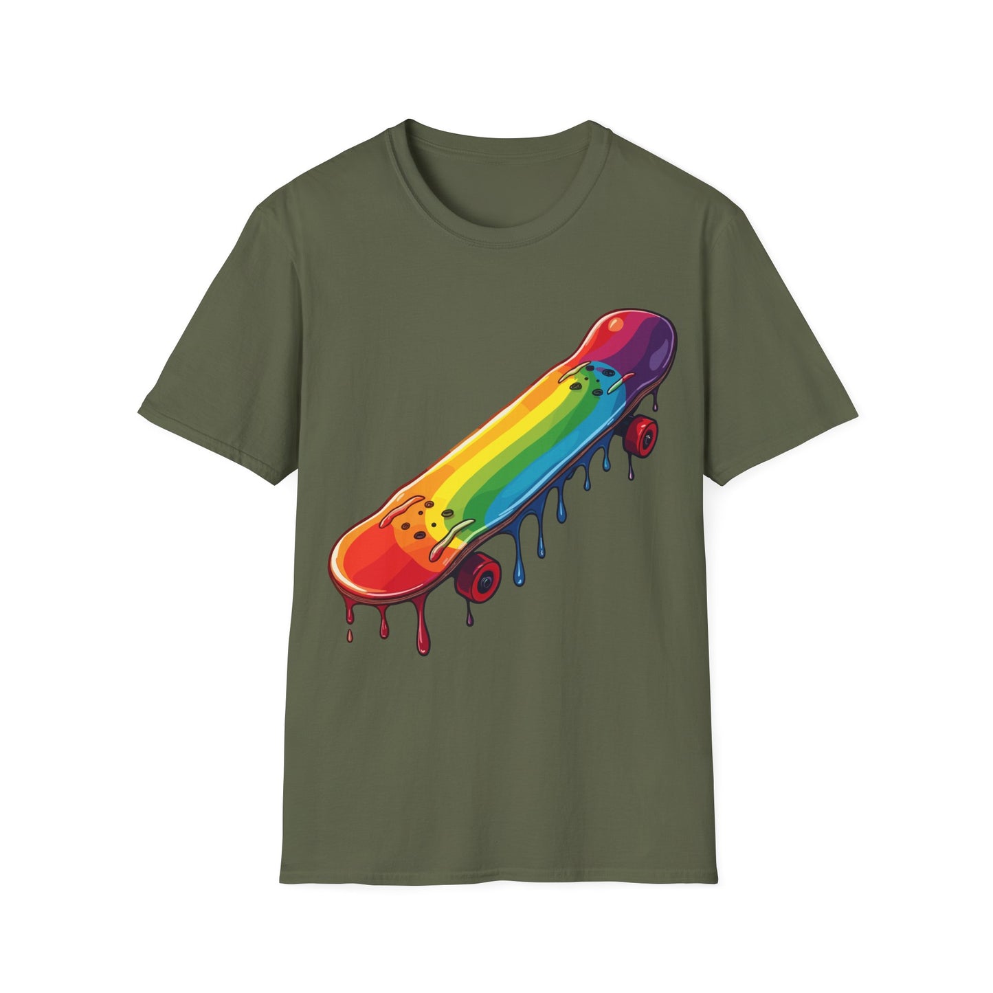 Dripping Paint Skateboard T-Shirt