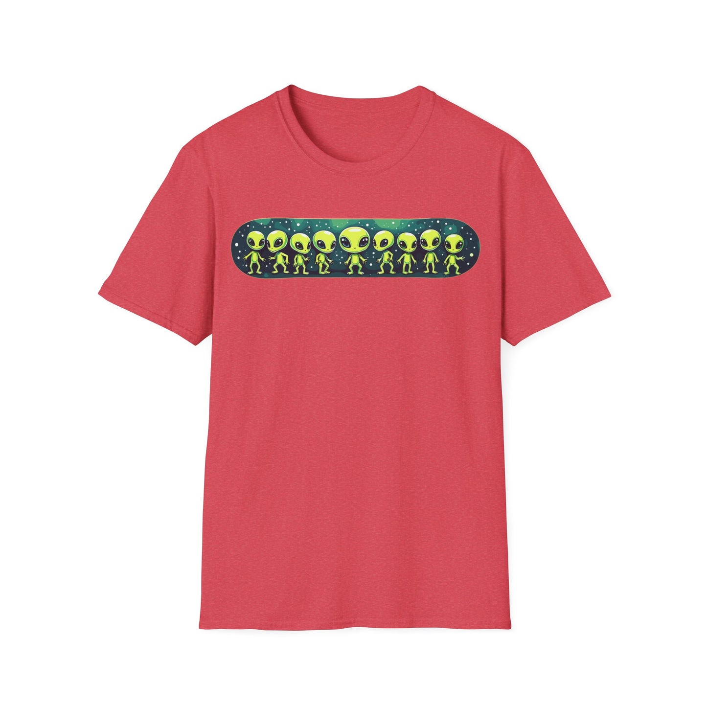 Alien Skateboard Horizontal T-Shirt