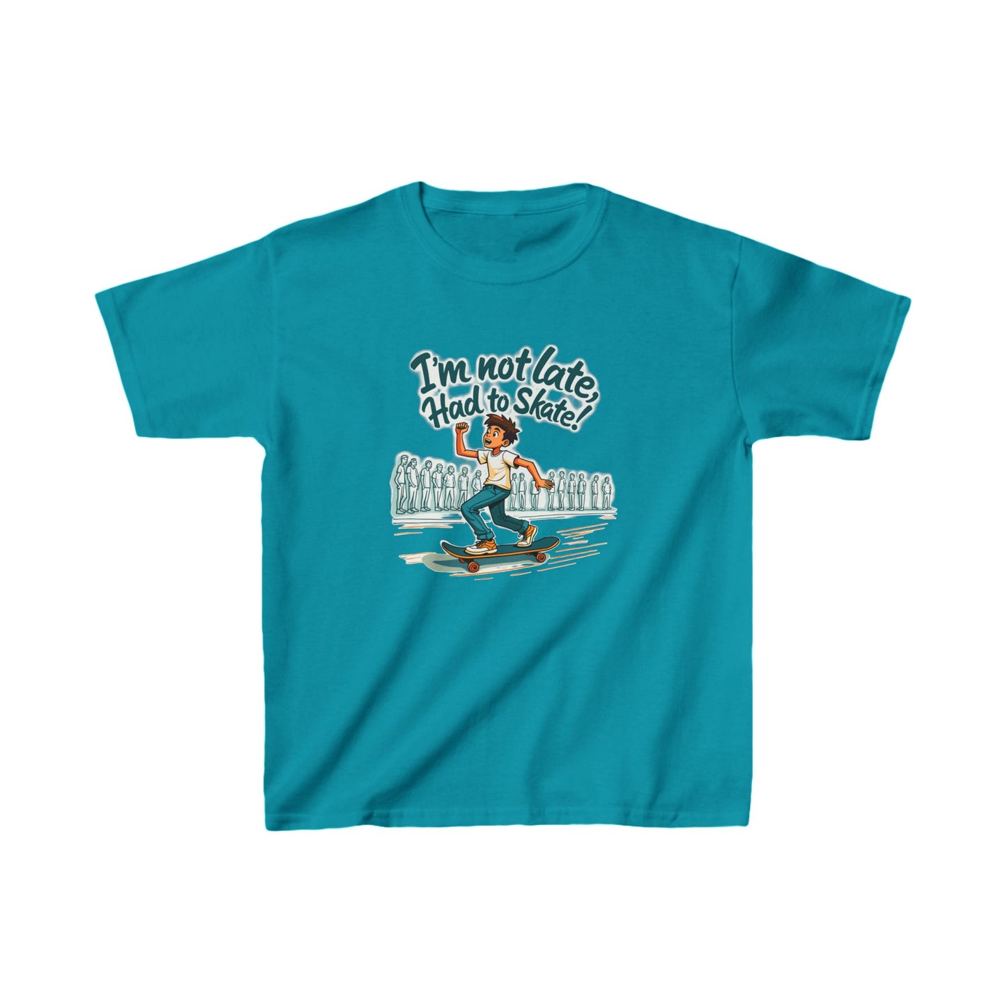 I'm Not Late Had To Skate Boy Kid's Tee