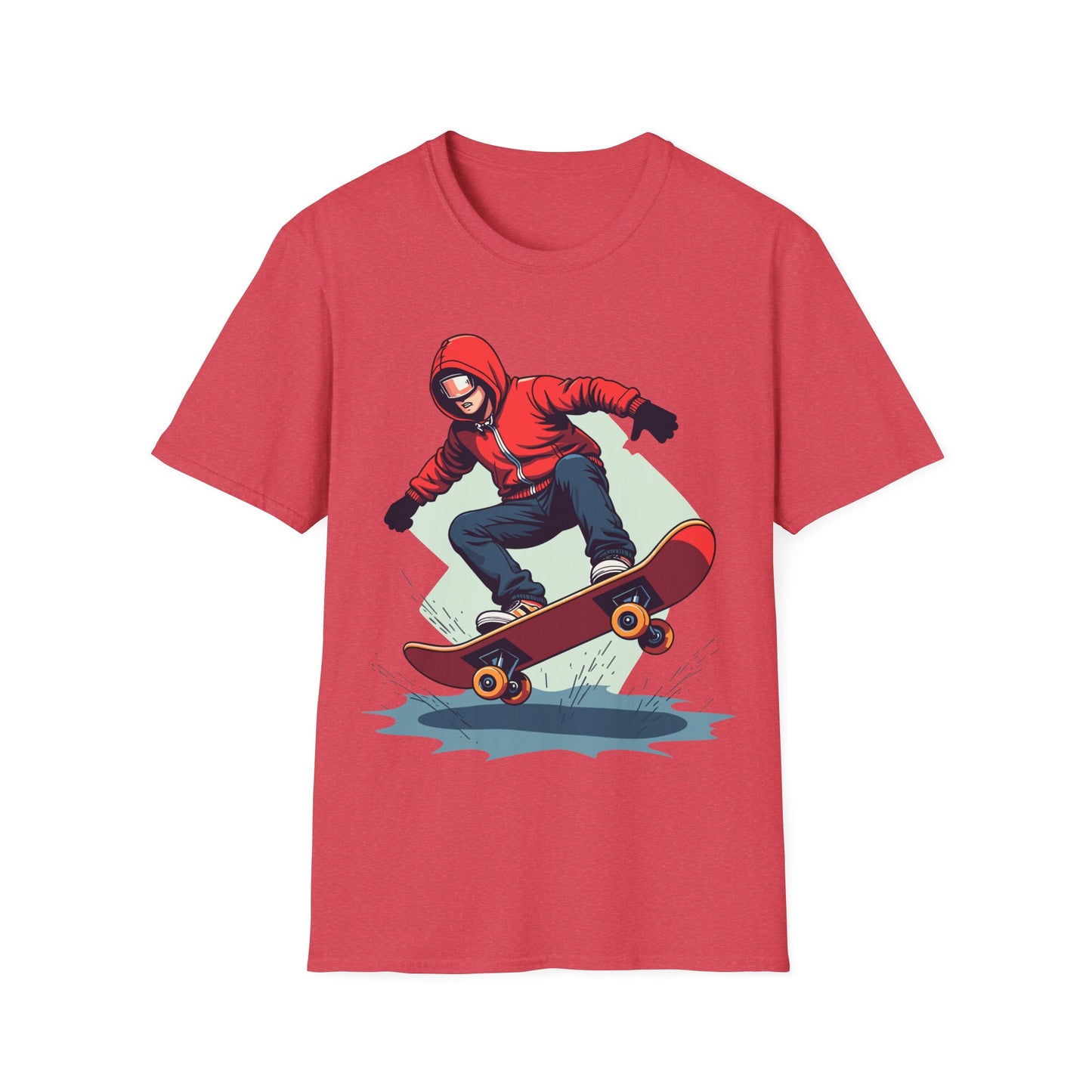 Red Hoodie Skater T-Shirt