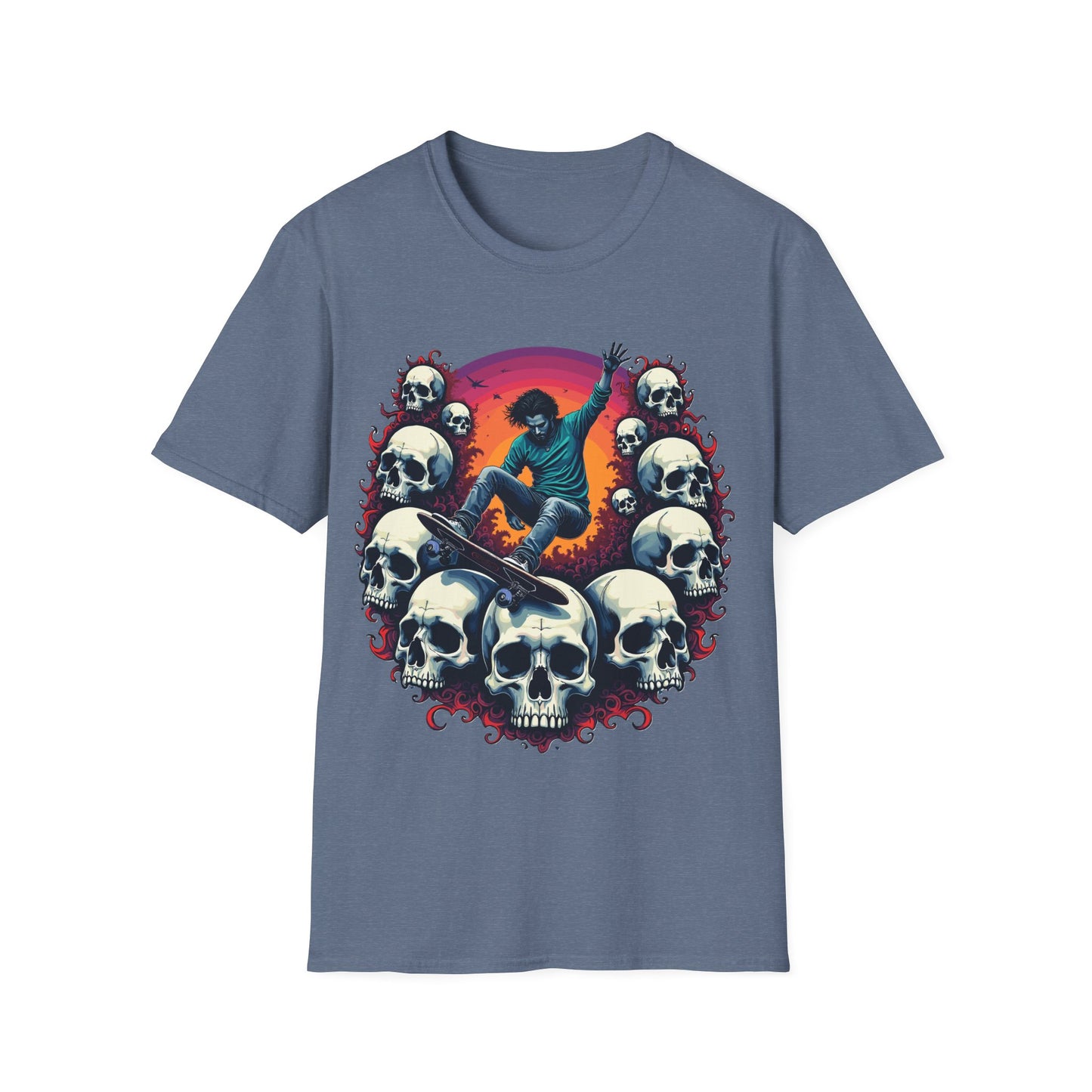 White Skull Circle T-Shirt