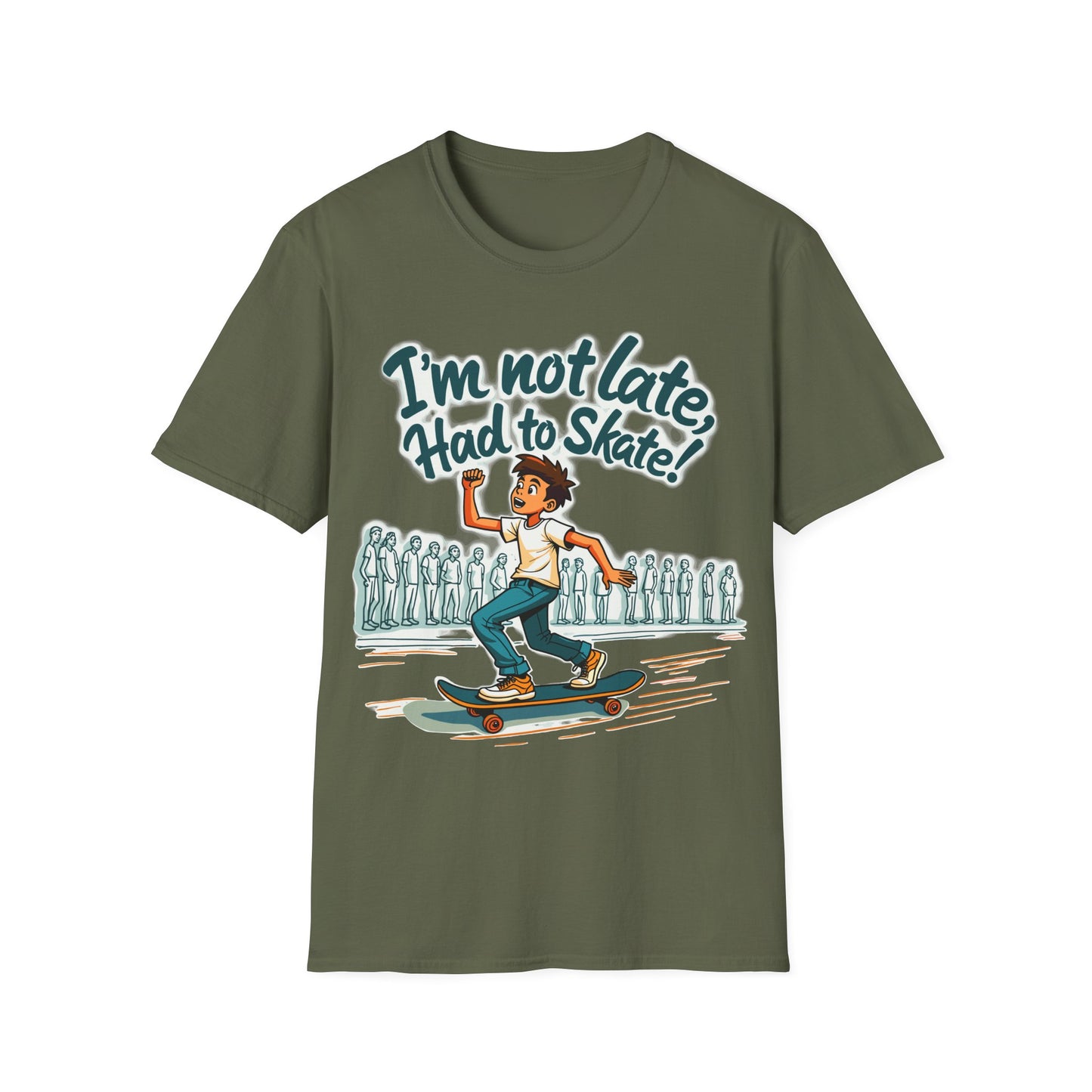I'm Not Late Had To Skate Boy T-Shirt