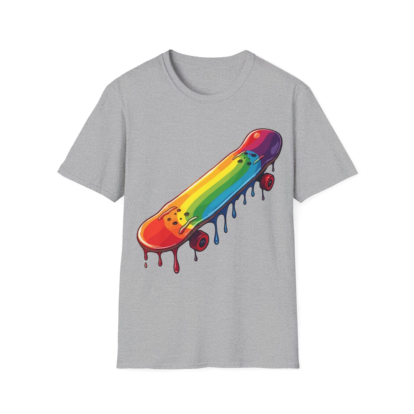 Dripping Paint Skateboard T-Shirt