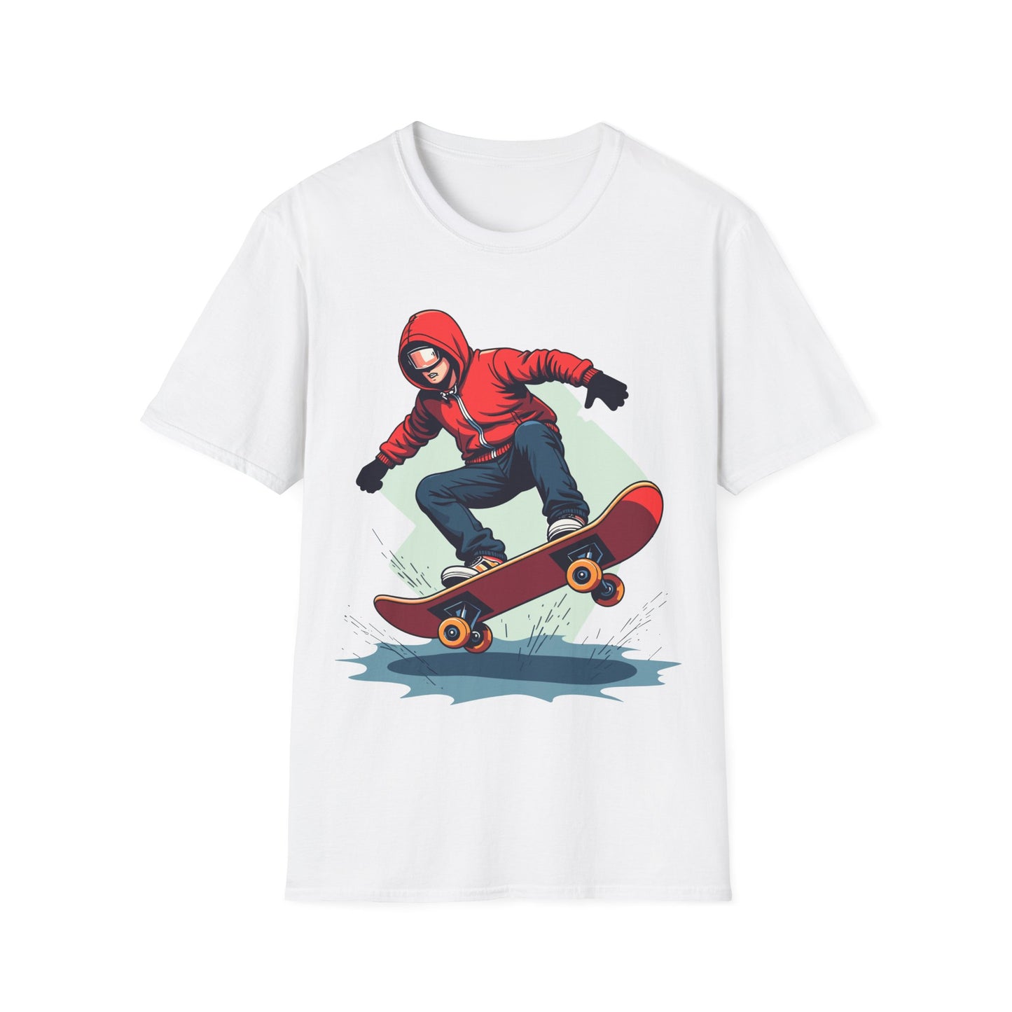 Red Hoodie Skater T-Shirt