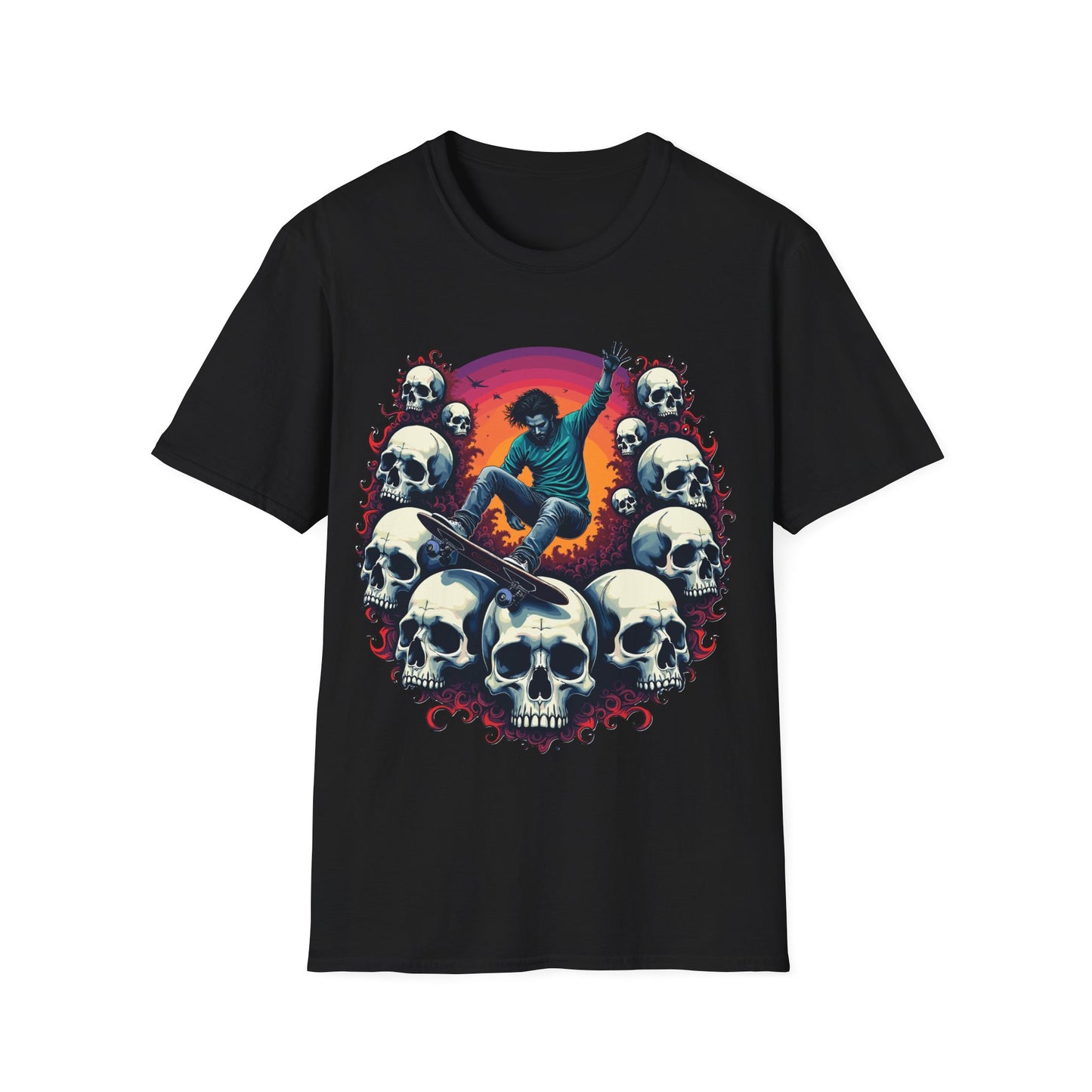 White Skull Circle T-Shirt
