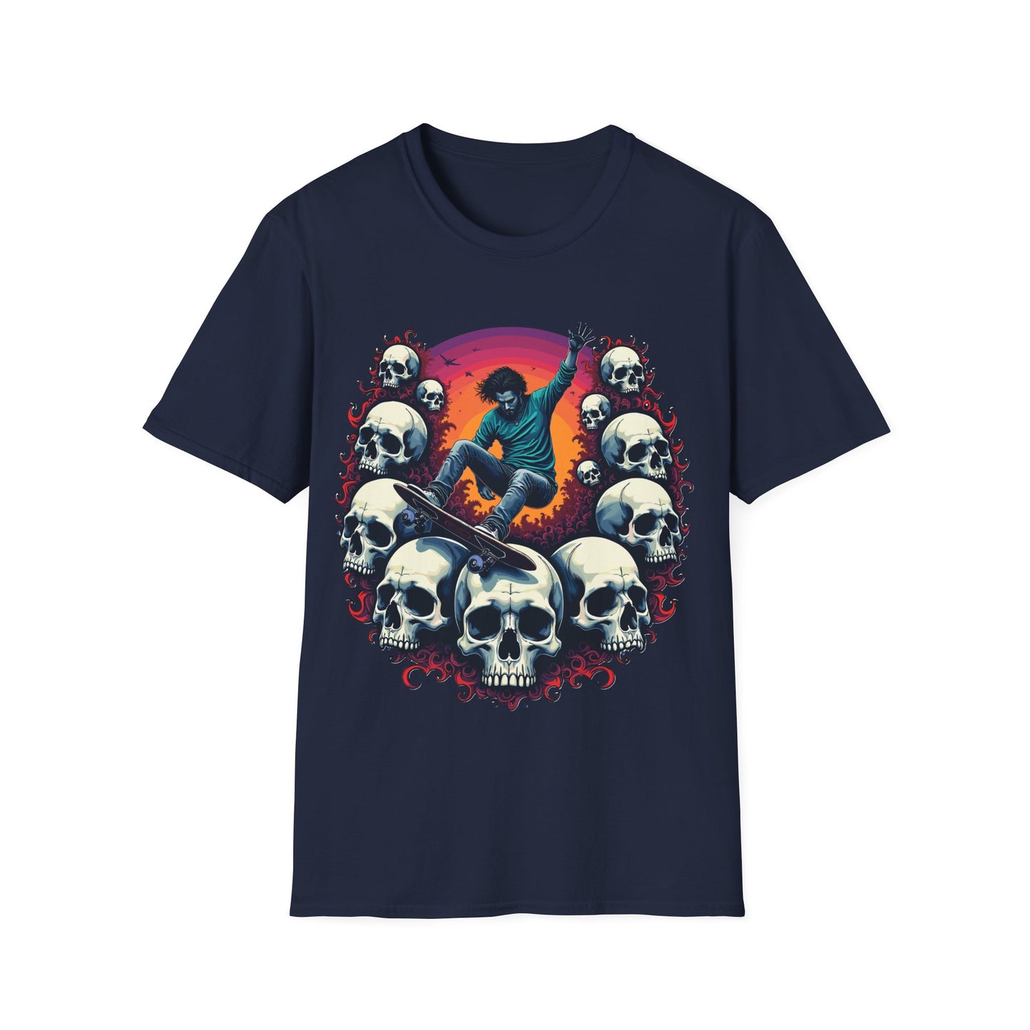 White Skull Circle T-Shirt
