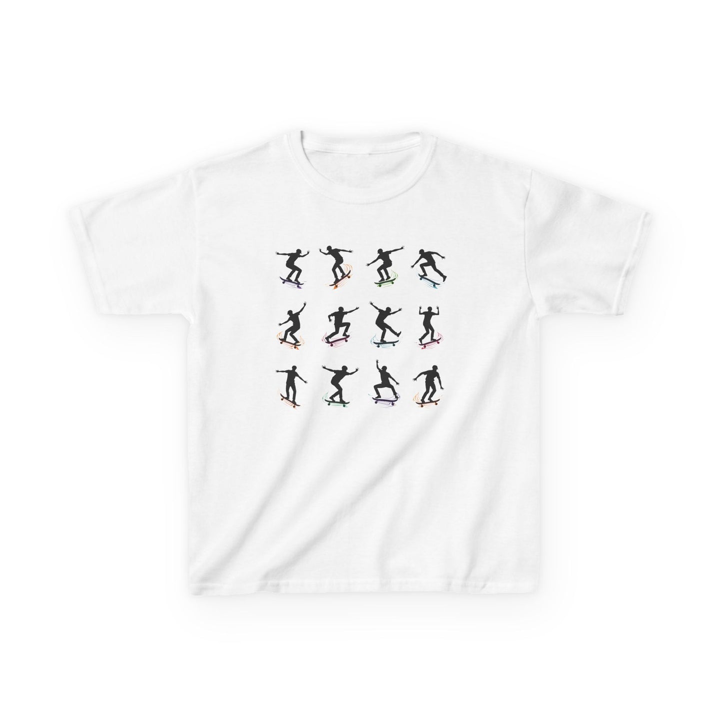 Crazy Skateboarders With Swirls Kid's Tee