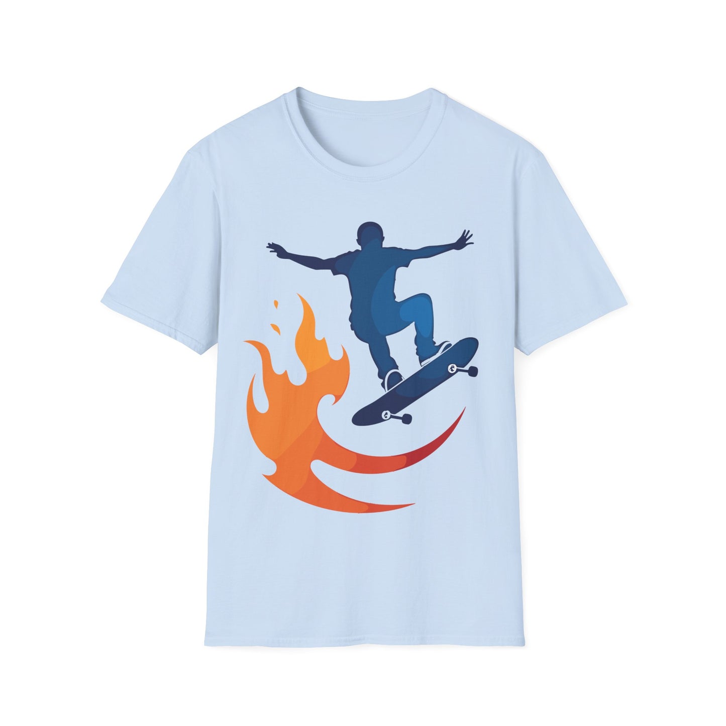 Skater With Yellow Flame T-Shirt
