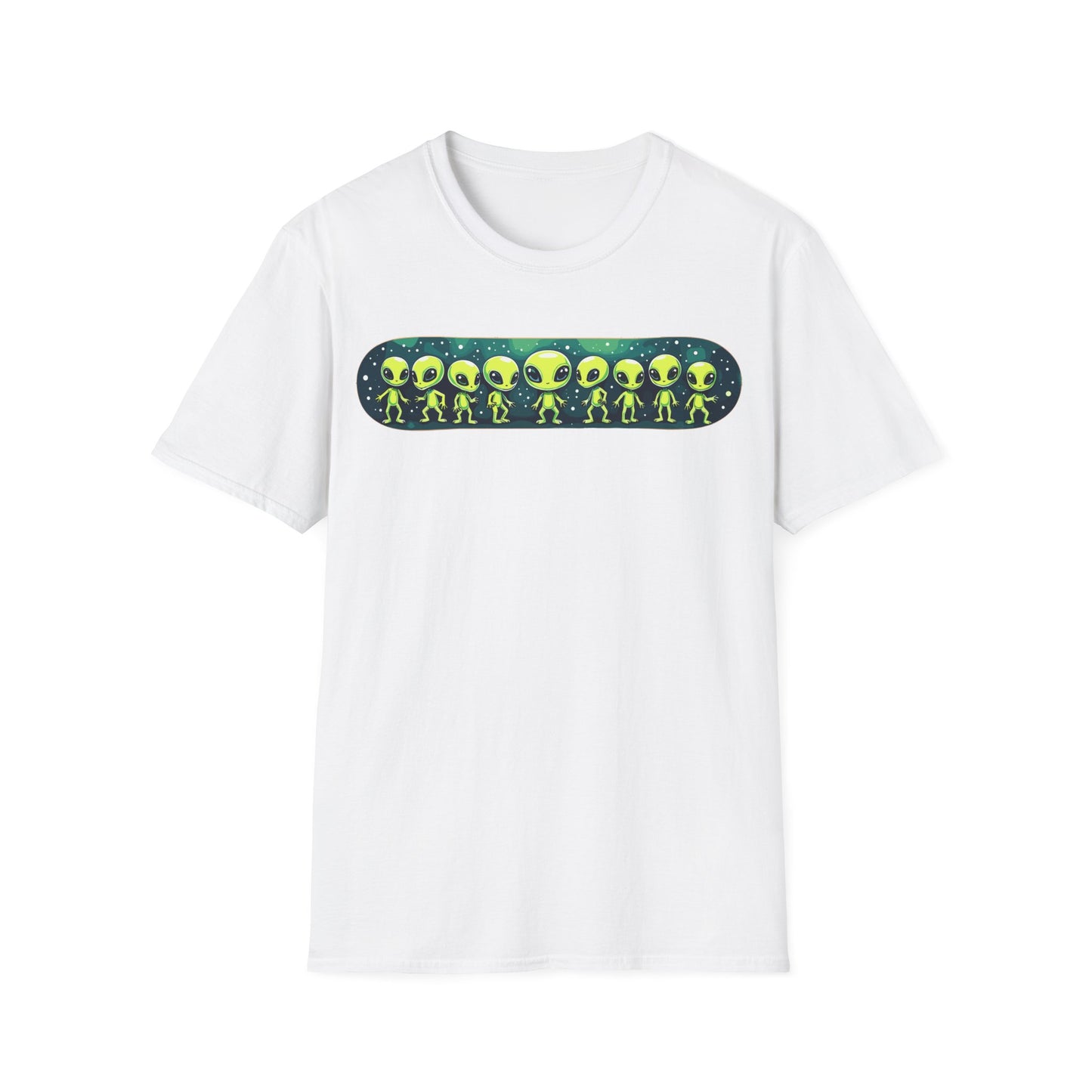 Alien Skateboard Horizontal T-Shirt