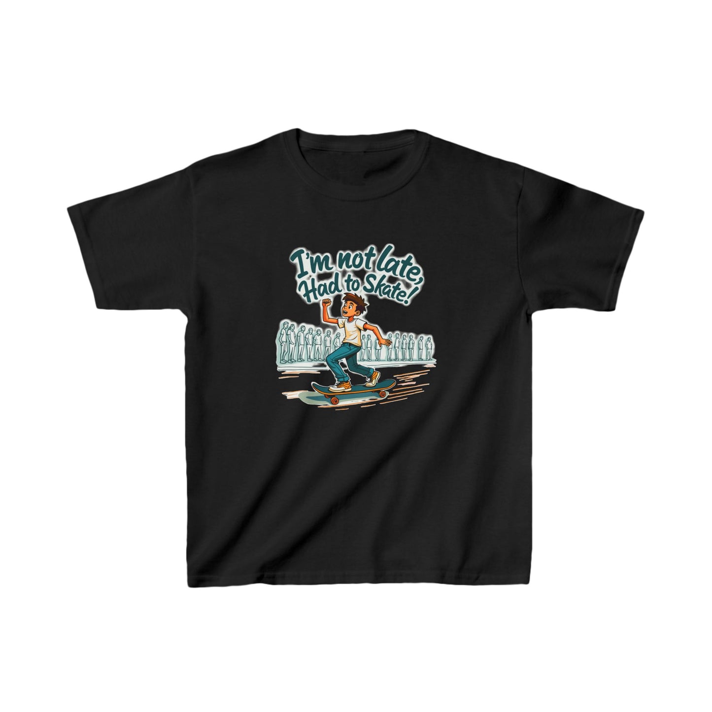 I'm Not Late Had To Skate Boy Kid's Tee