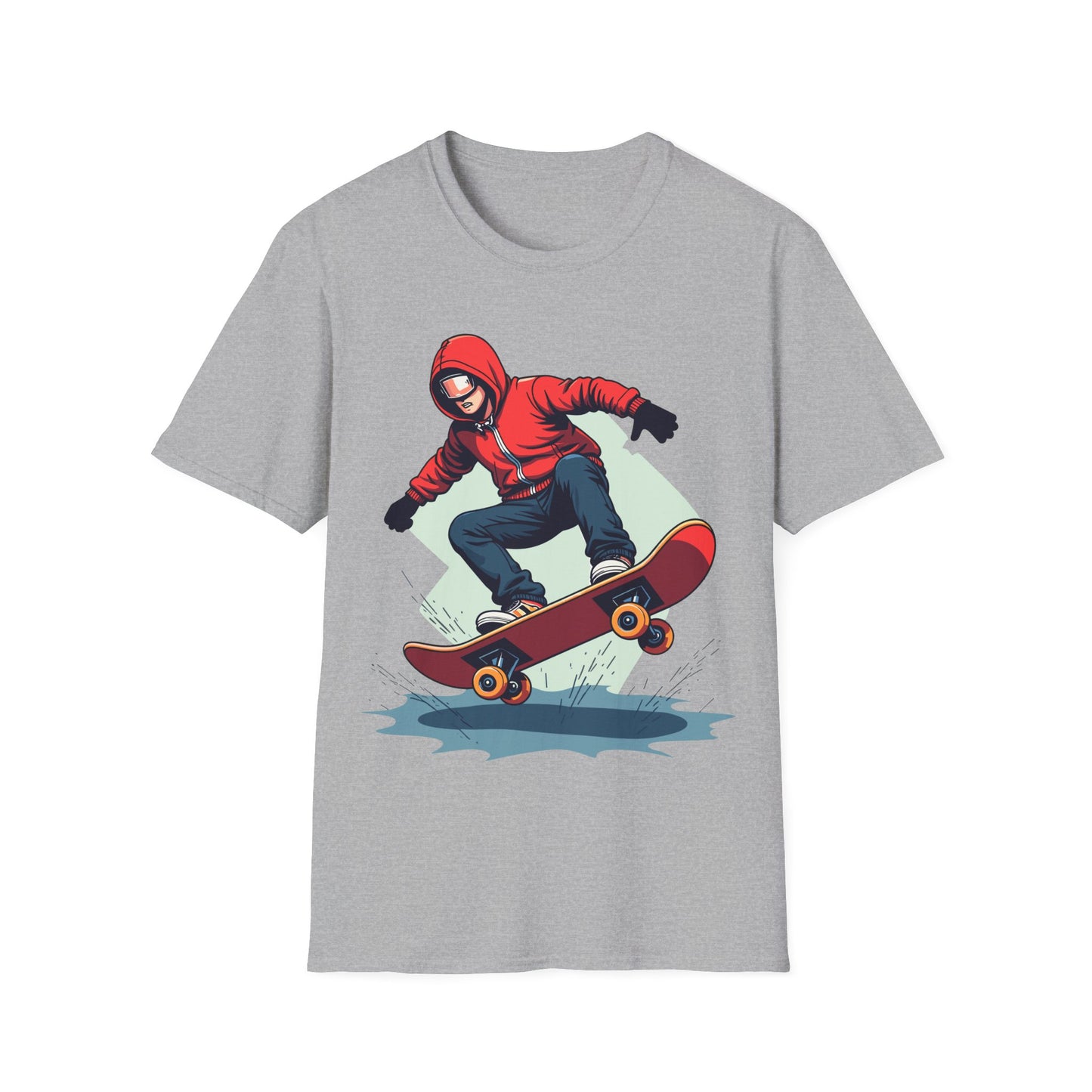 Red Hoodie Skater T-Shirt