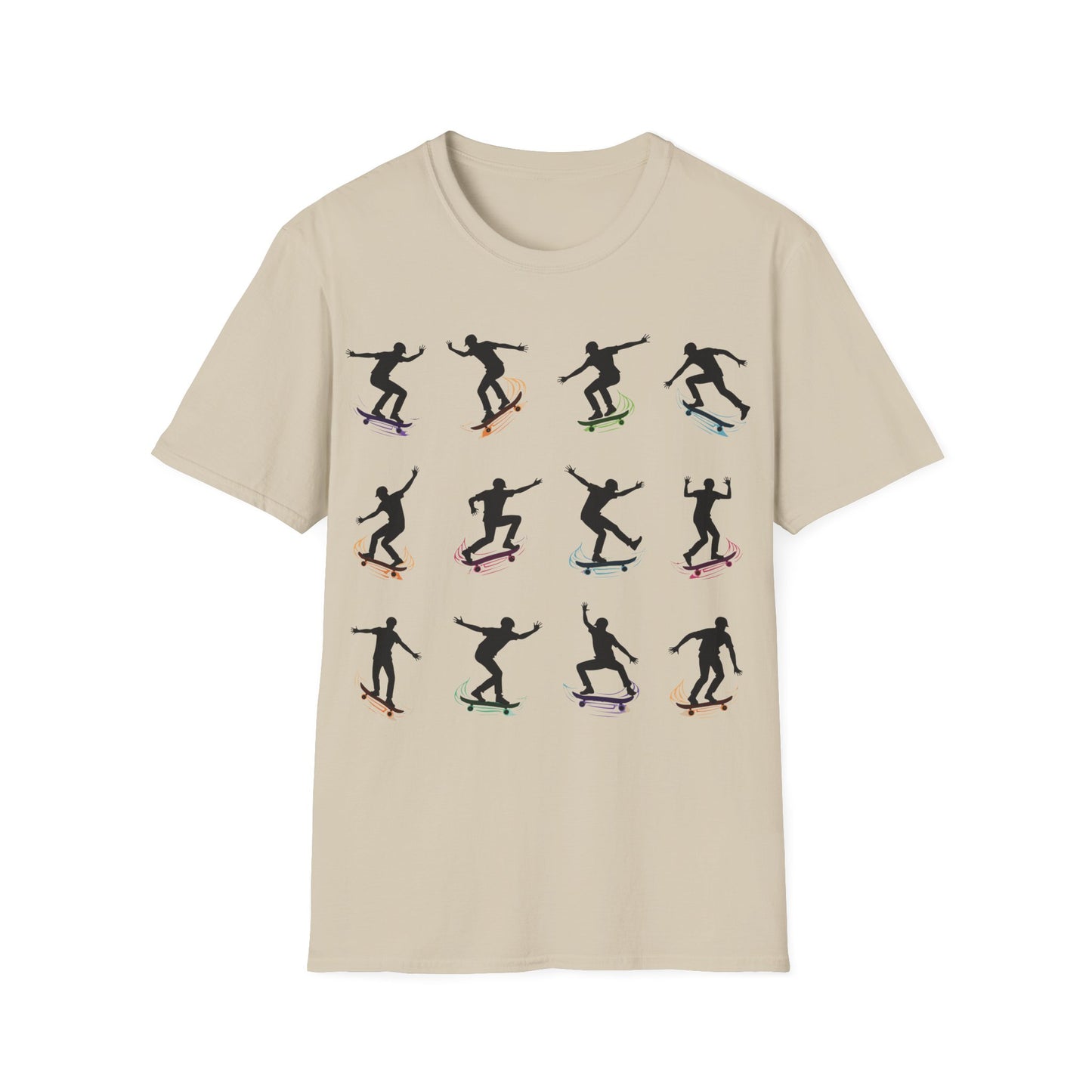 Crazy Skateboarders With Swirls T-Shirt