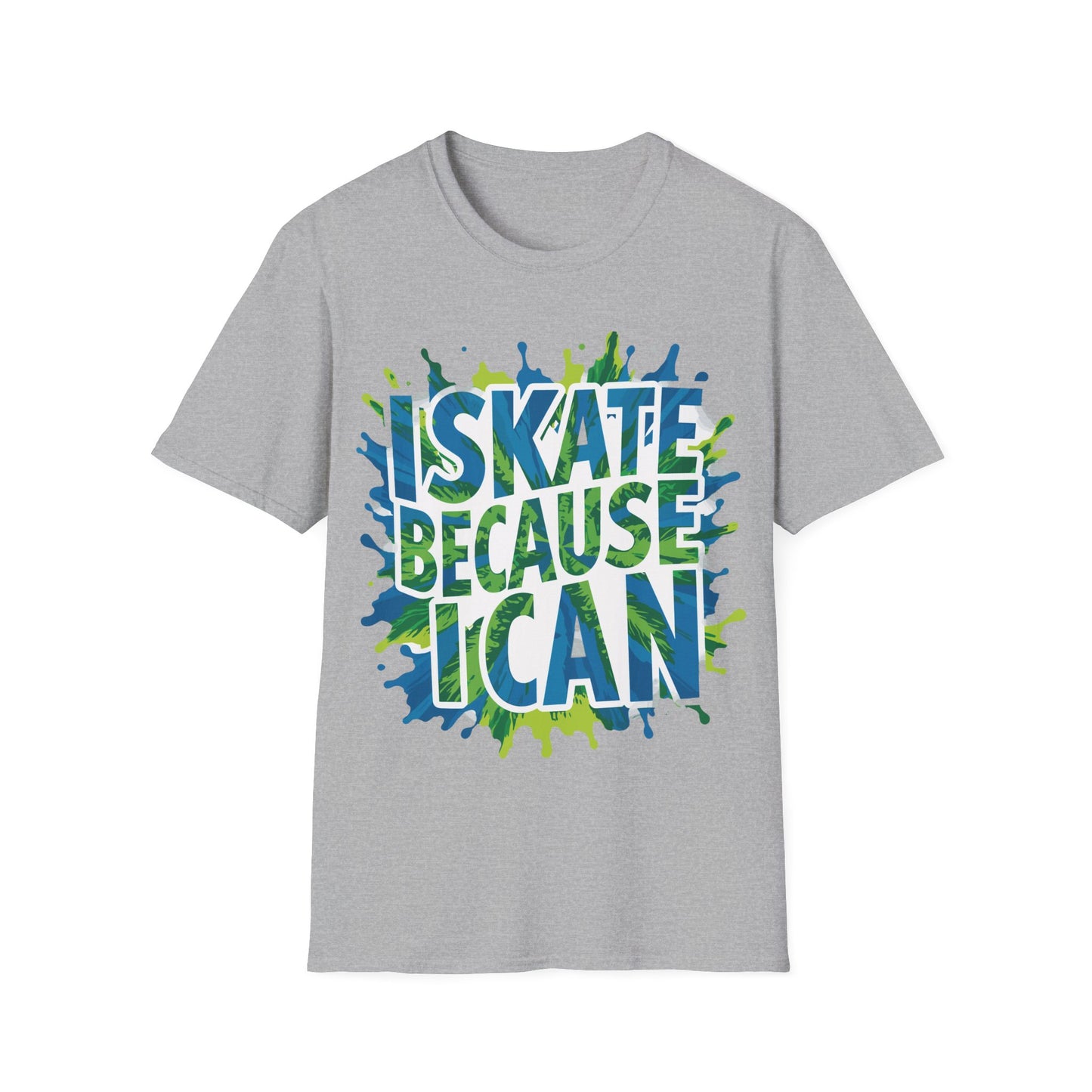 I Skate Because I Can Distressed Look T-Shirt