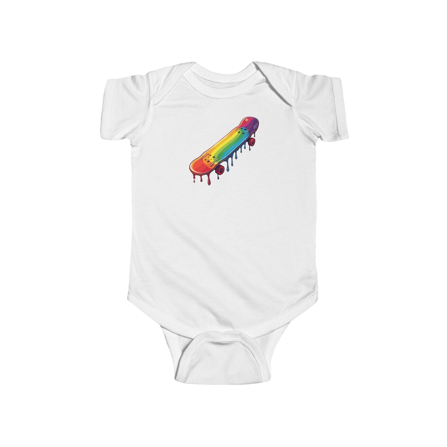 Dripping Paint Skateboard Infant Onesie
