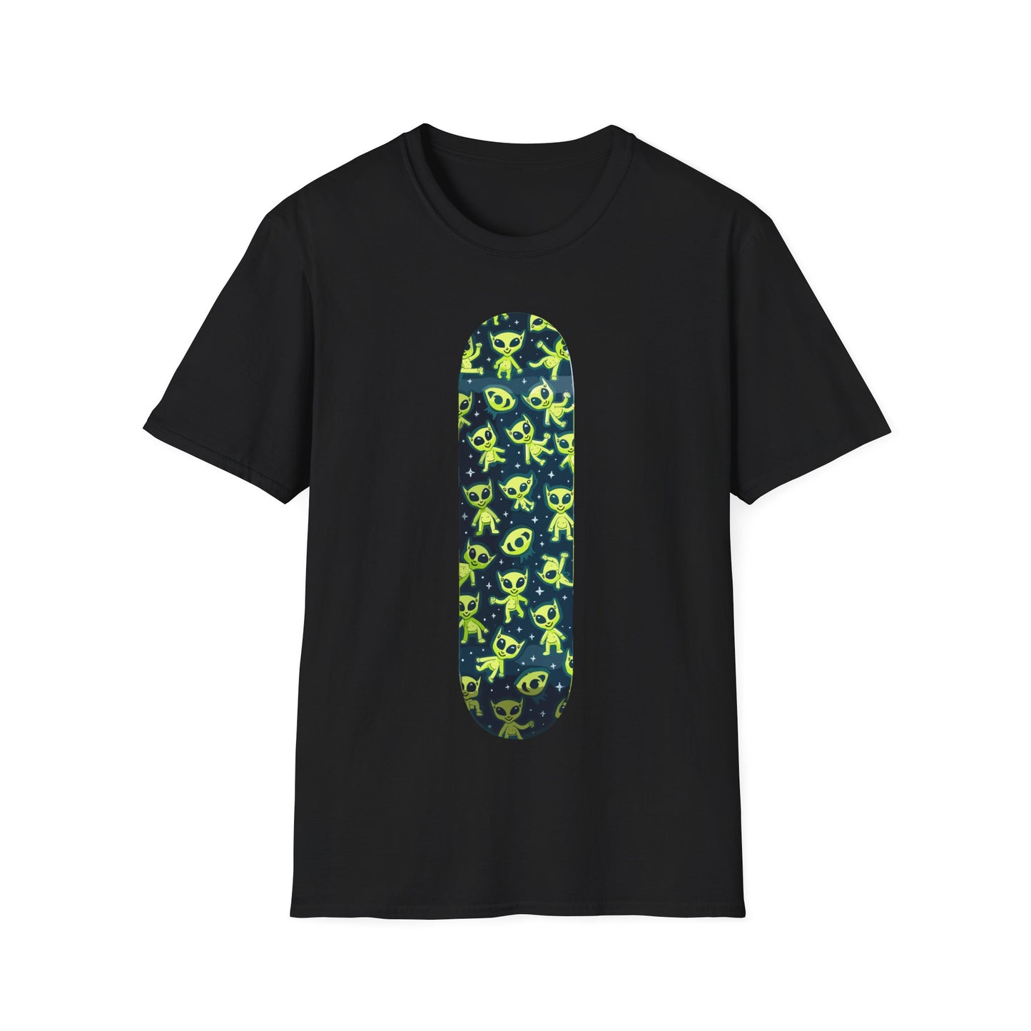 Alien Skateboard Vertical T-Shirt