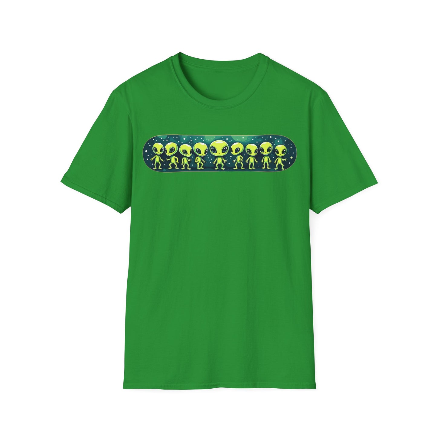 Alien Skateboard Horizontal T-Shirt