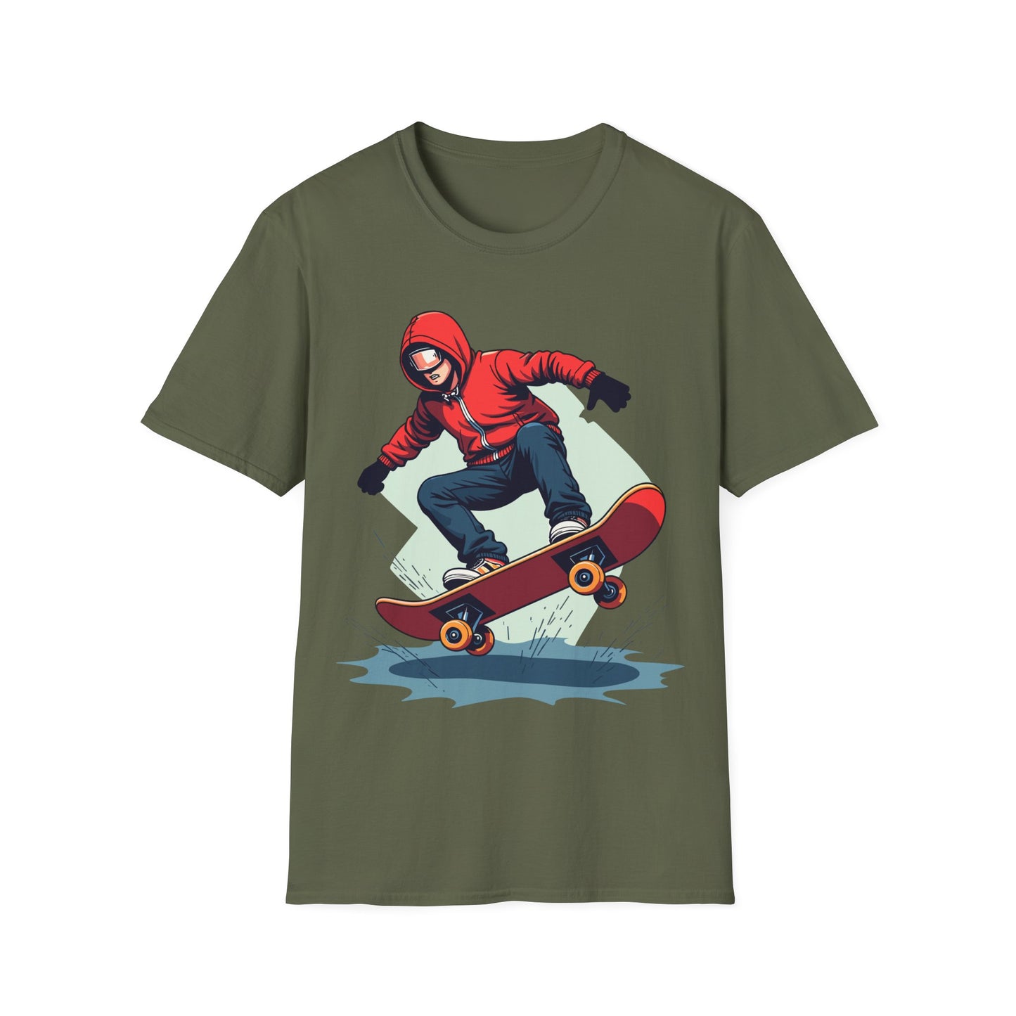 Red Hoodie Skater T-Shirt