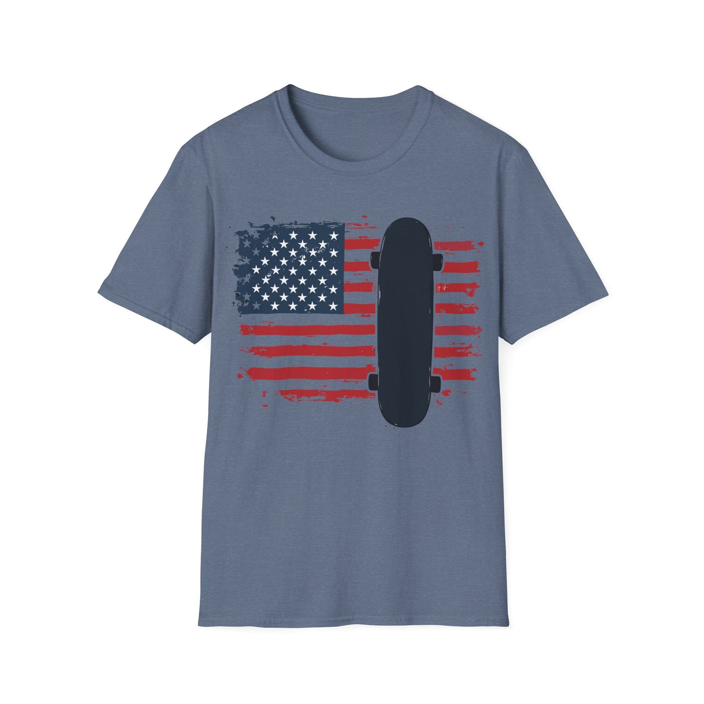 Vintage Flag With Skateboard T-Shirt