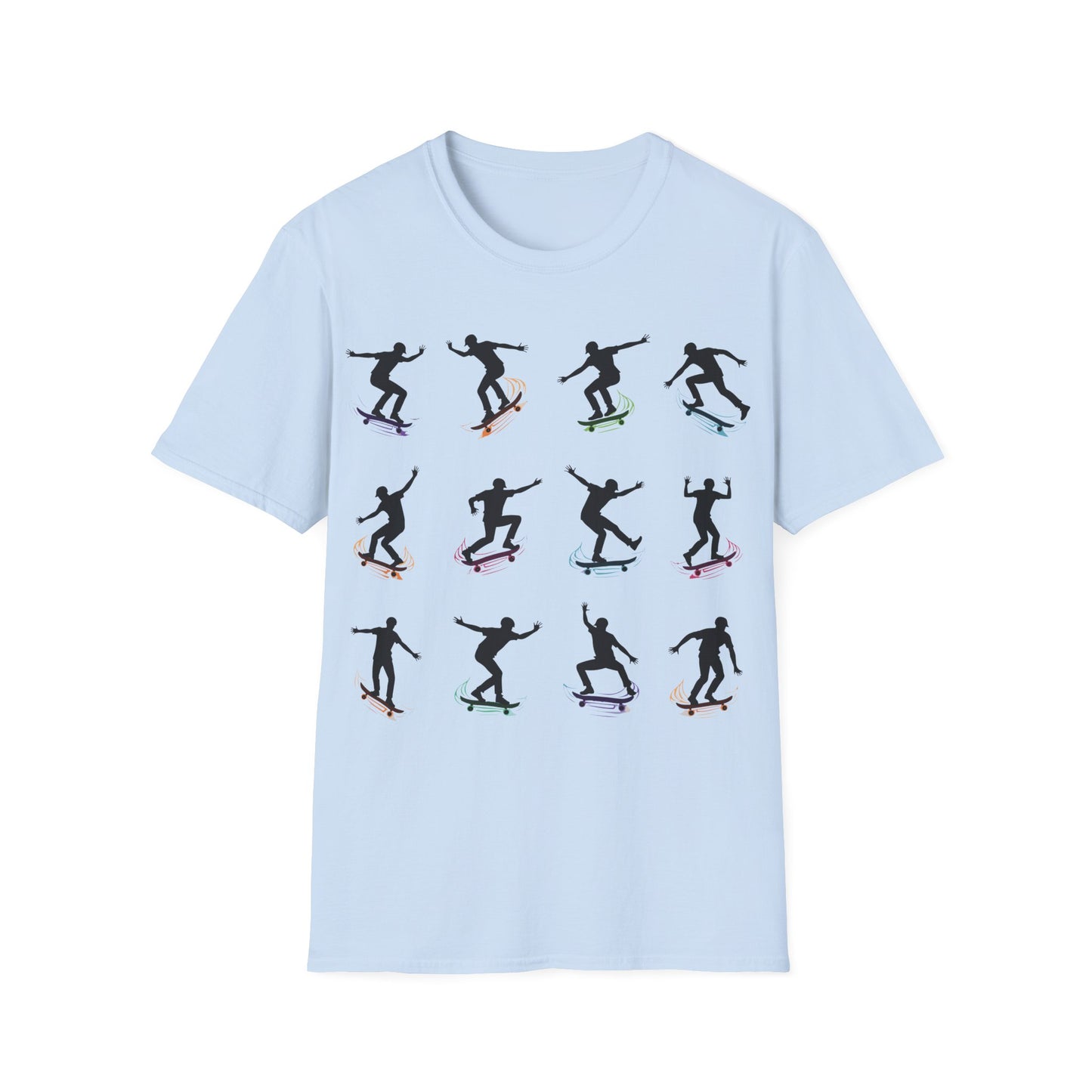 Crazy Skateboarders With Swirls T-Shirt
