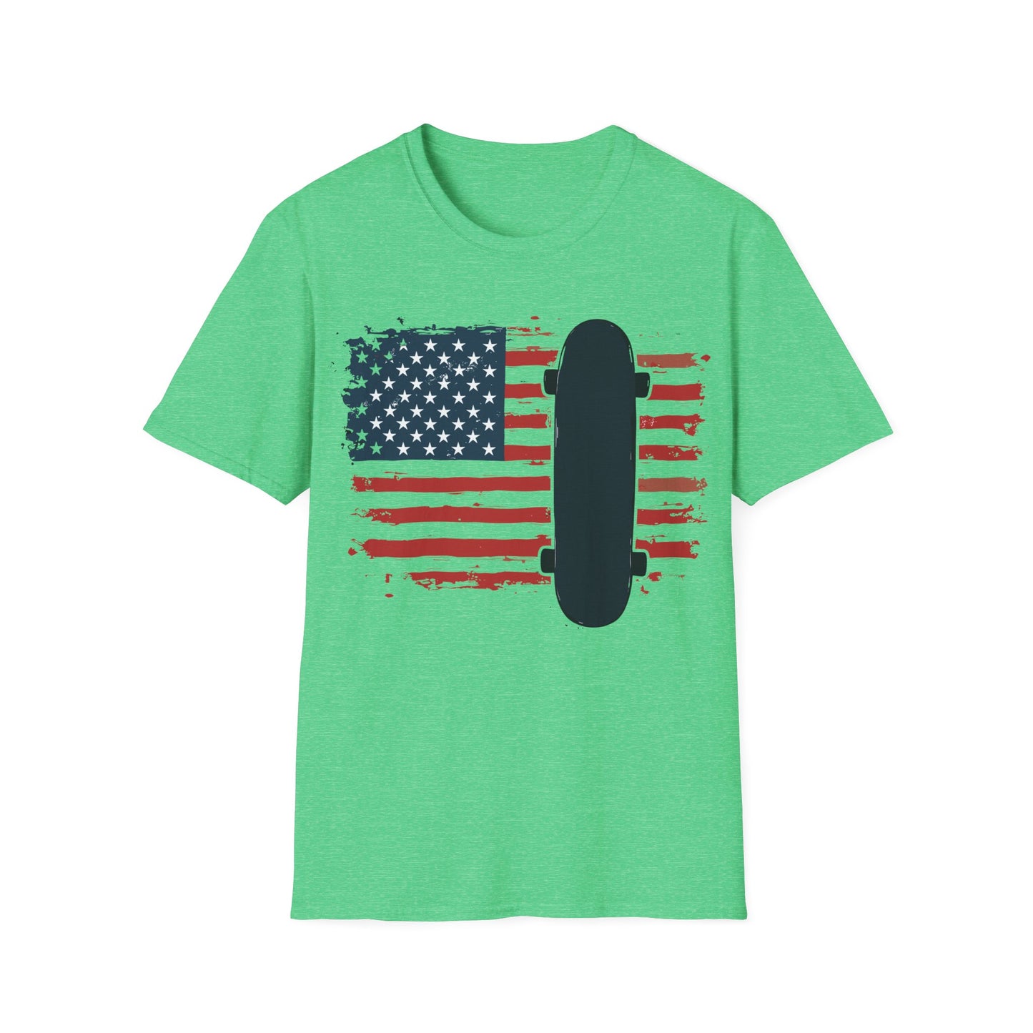 Vintage Flag With Skateboard T-Shirt