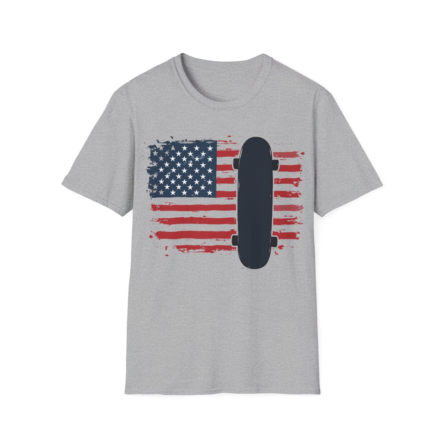 Vintage Flag With Skateboard T-Shirt