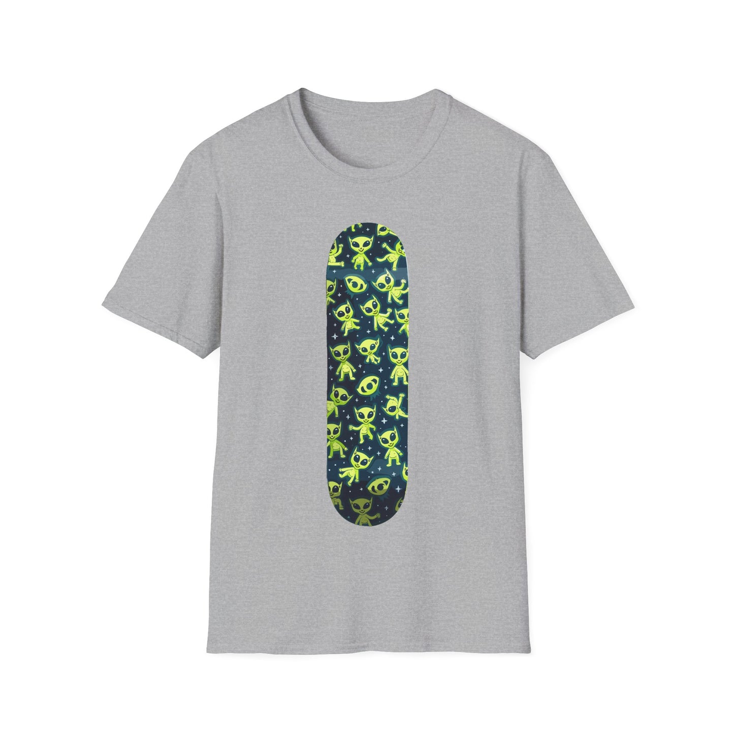 Alien Skateboard Vertical T-Shirt