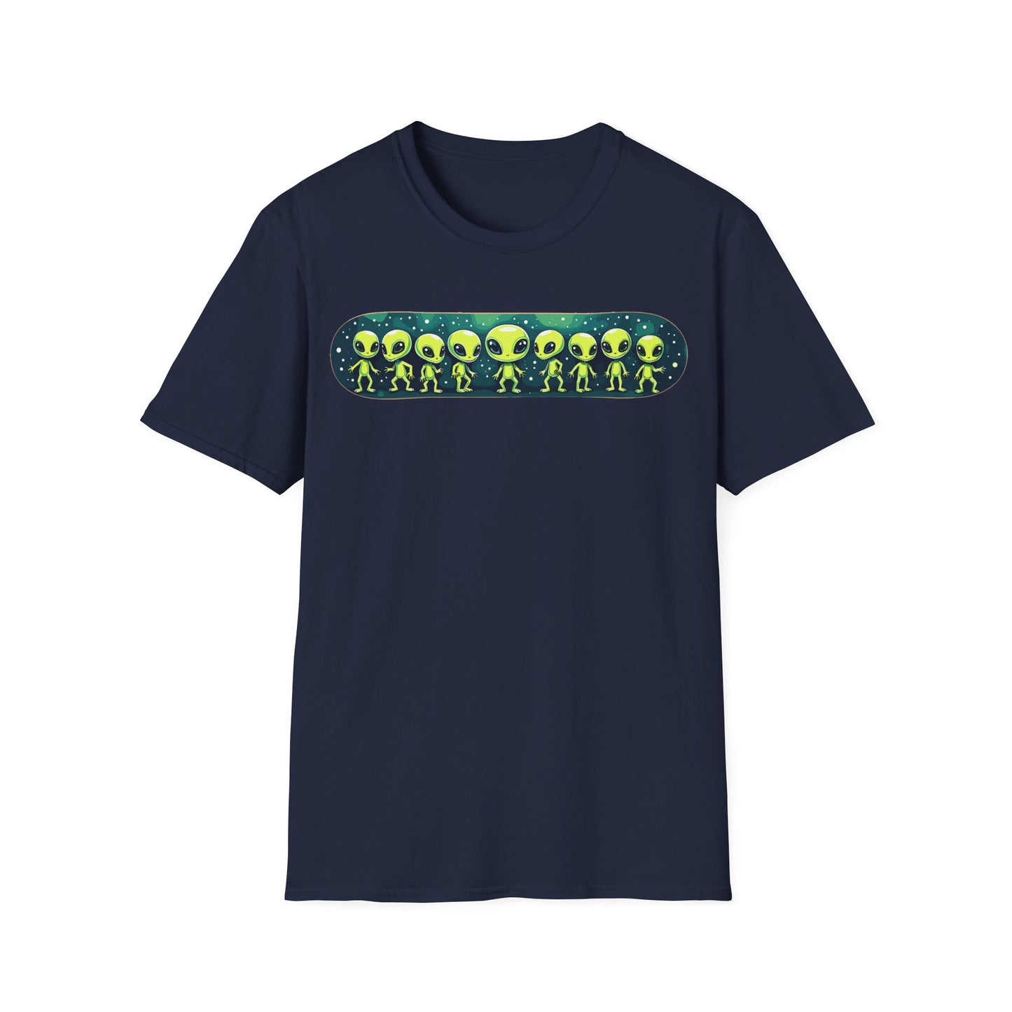 Alien Skateboard Horizontal T-Shirt