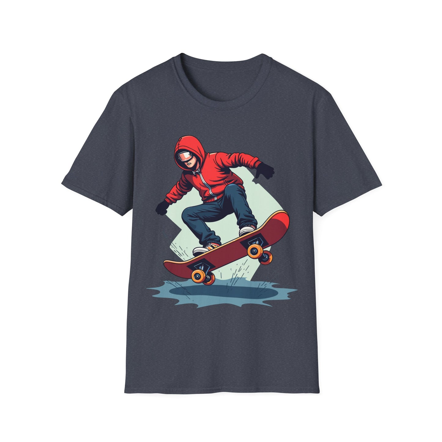 Red Hoodie Skater T-Shirt