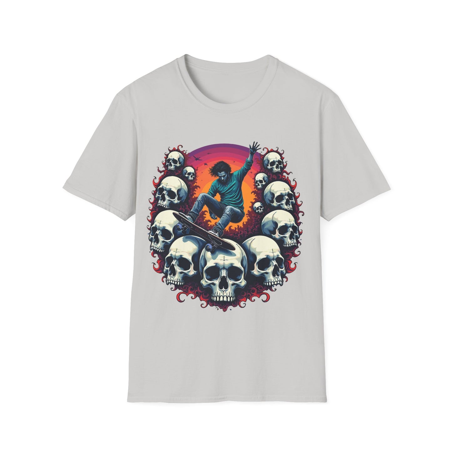 White Skull Circle T-Shirt