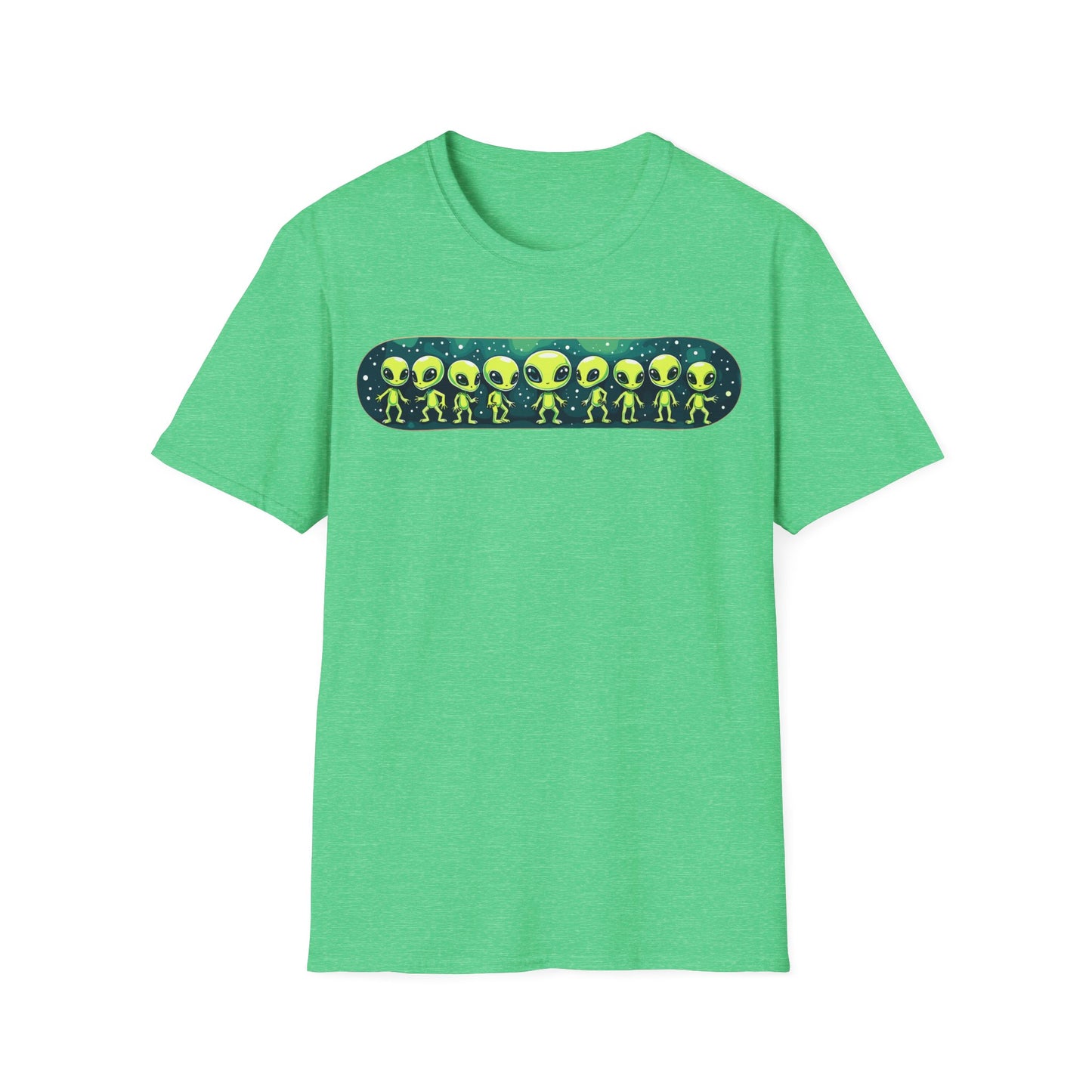 Alien Skateboard Horizontal T-Shirt