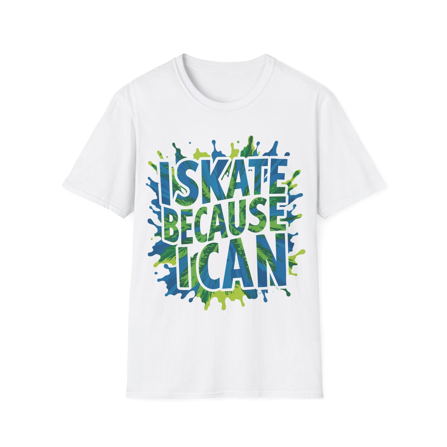 I Skate Because I Can Distressed Look T-Shirt