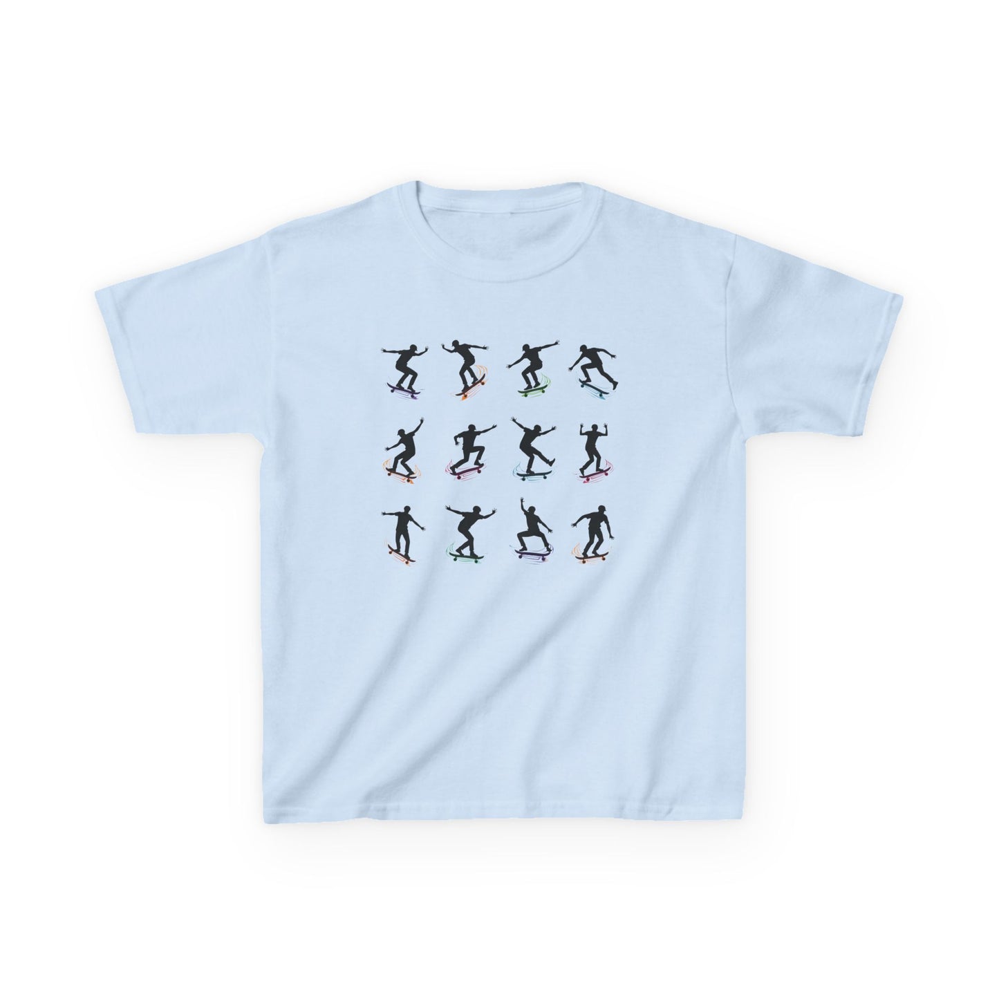 Crazy Skateboarders With Swirls Kid's Tee