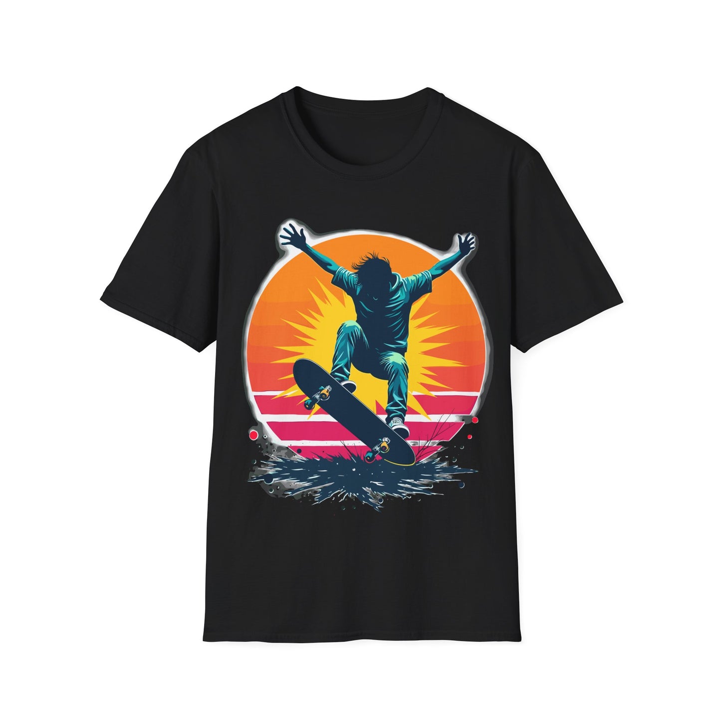 Retro Sun Skater T-Shirt