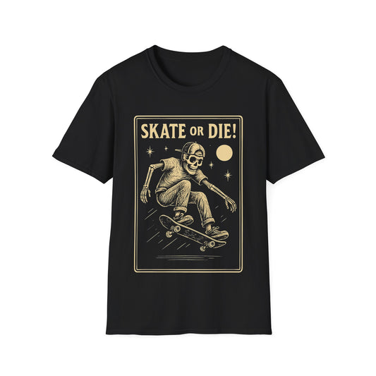 Skate or Die Skeleton T-Shirt