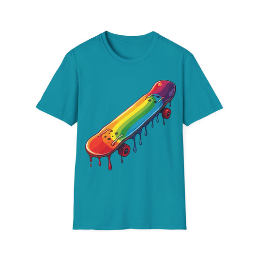 Dripping Paint Skateboard T-Shirt