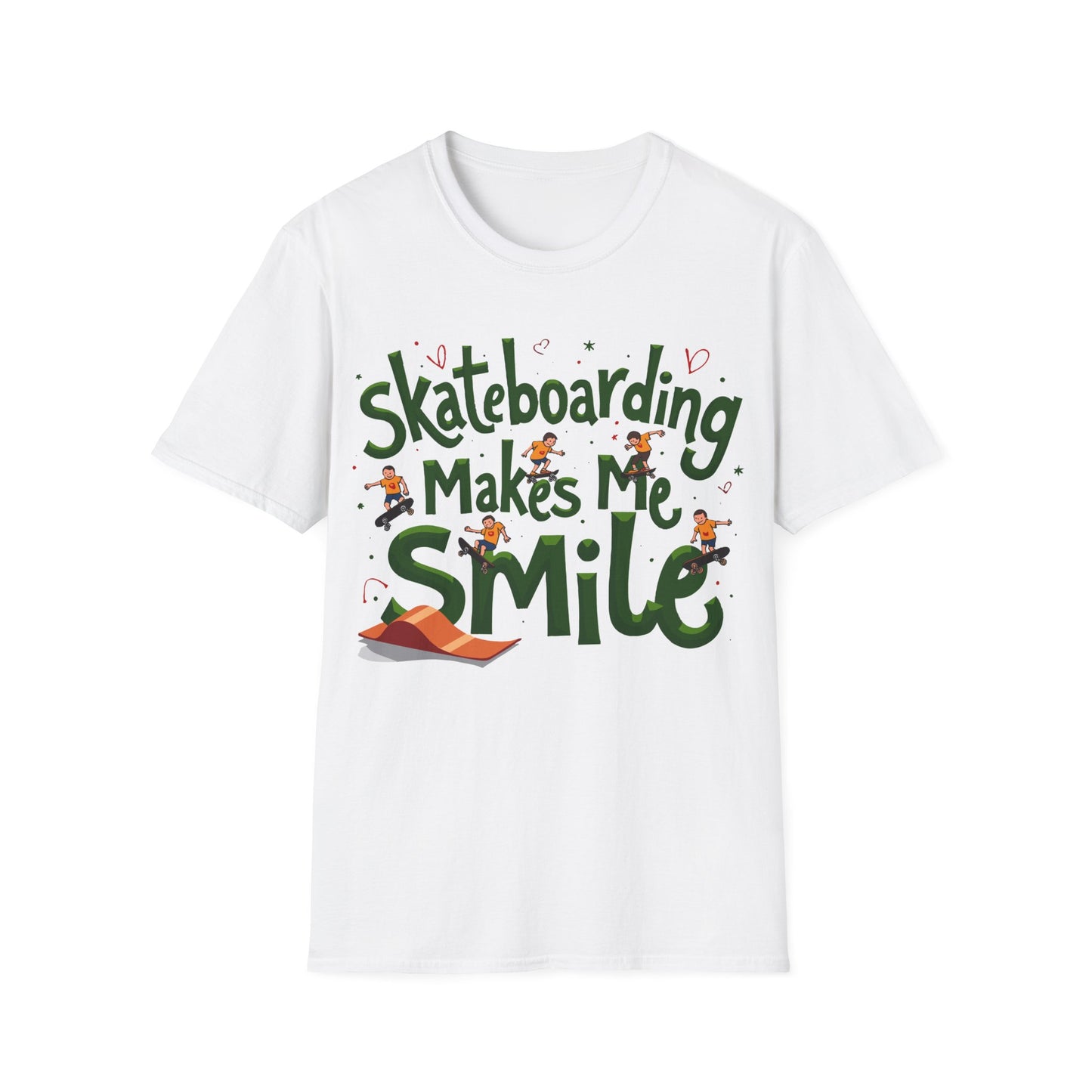 Skateboarding Makes Me Smile T-Shirt