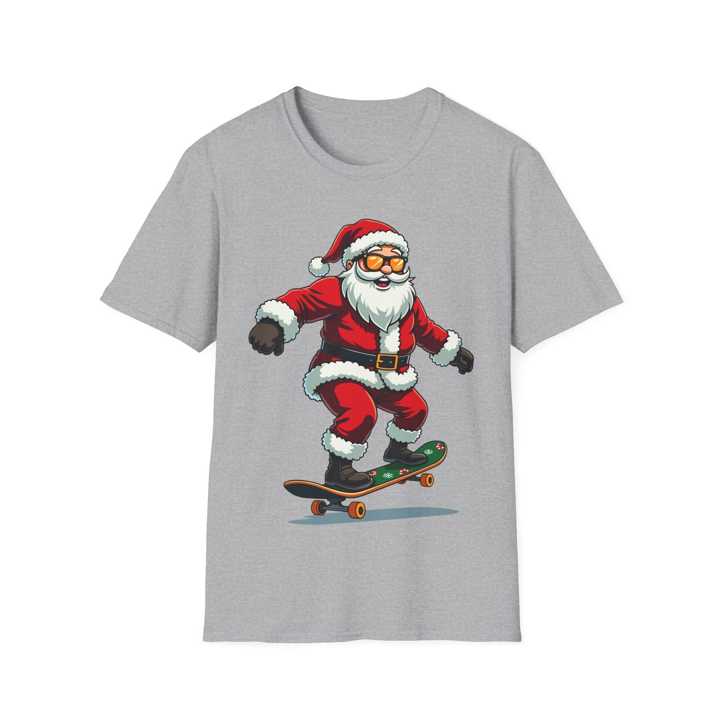 Santa Skateboarding T-Shirt
