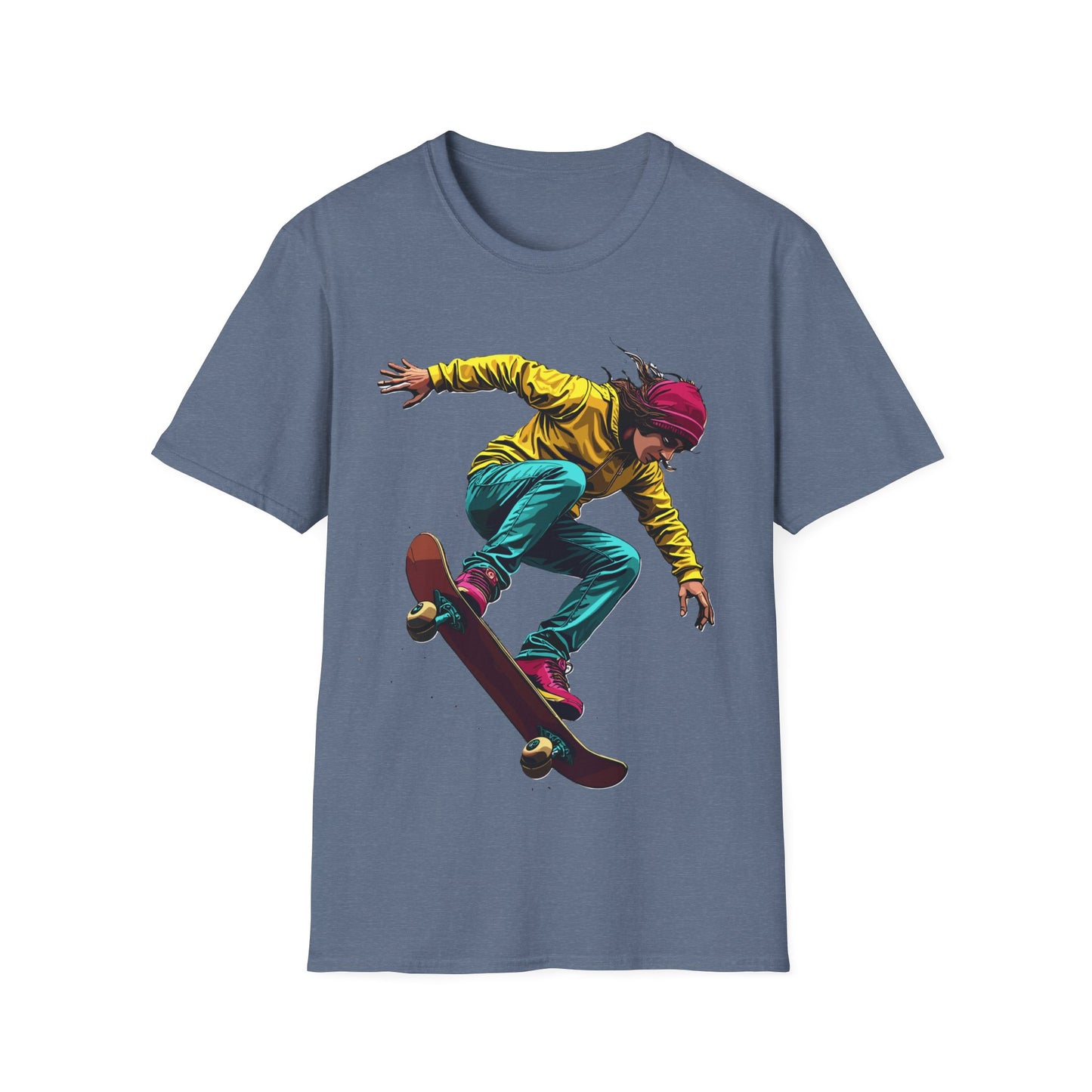 Skater With Yellow Jacket T-Shirt