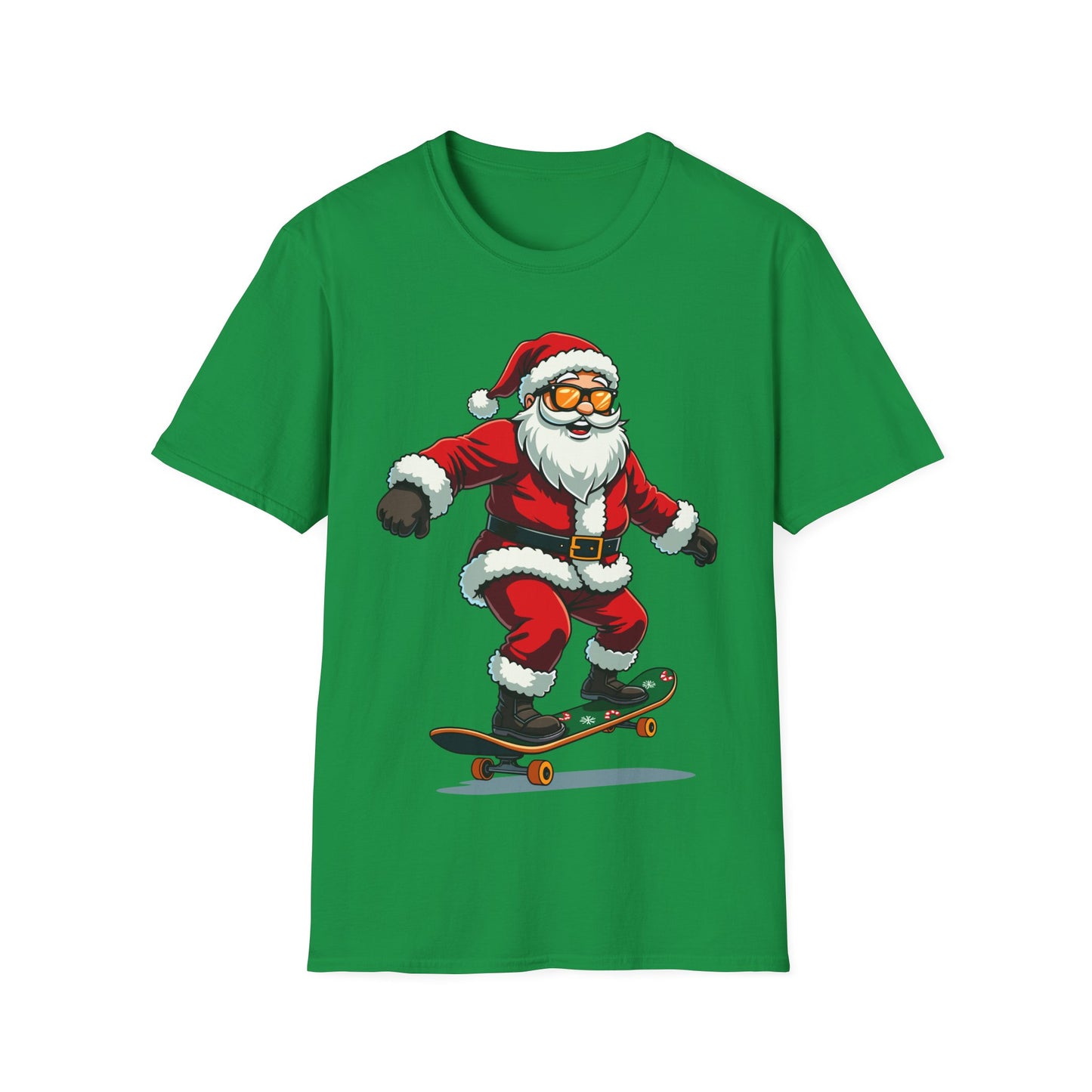 Santa Skateboarding T-Shirt