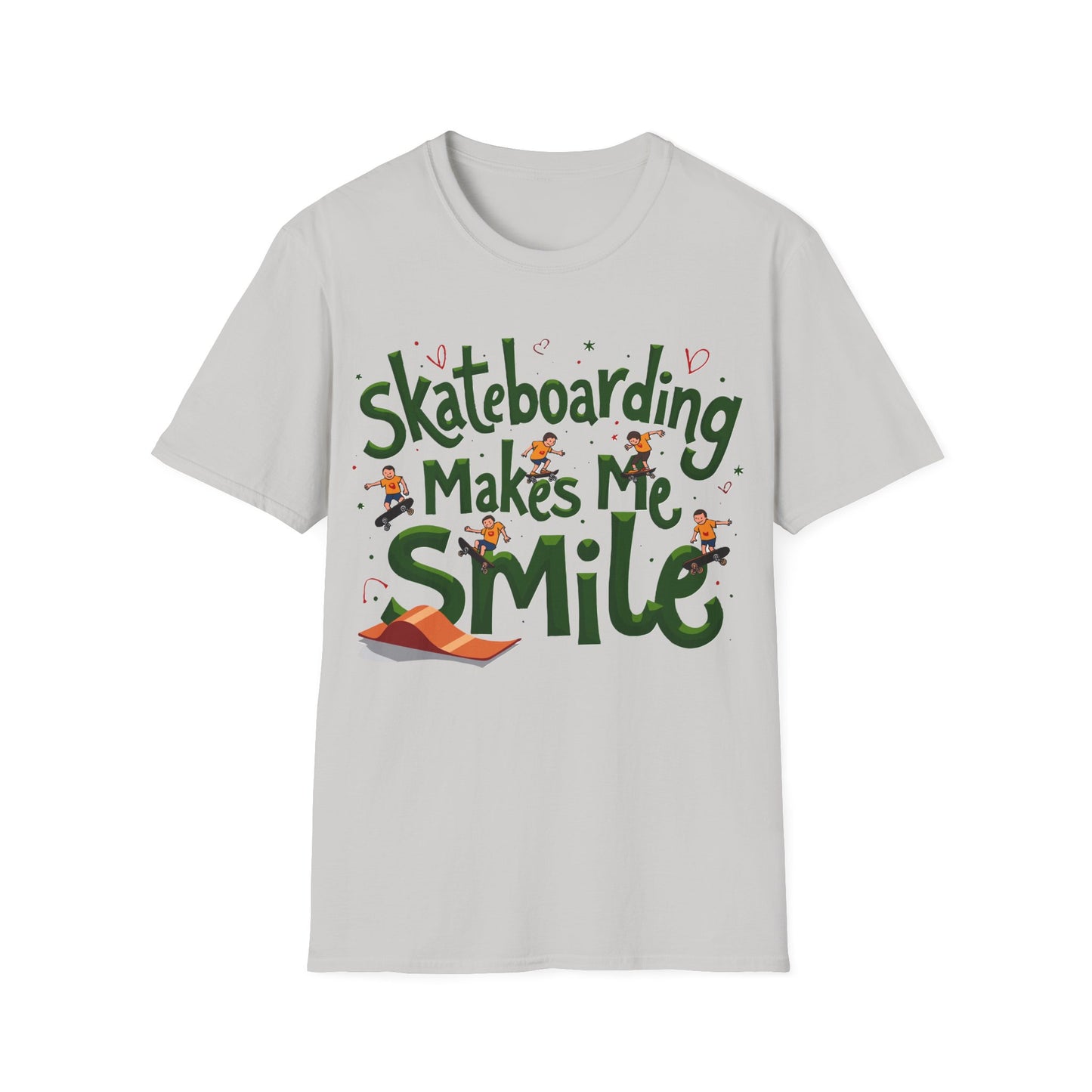 Skateboarding Makes Me Smile T-Shirt