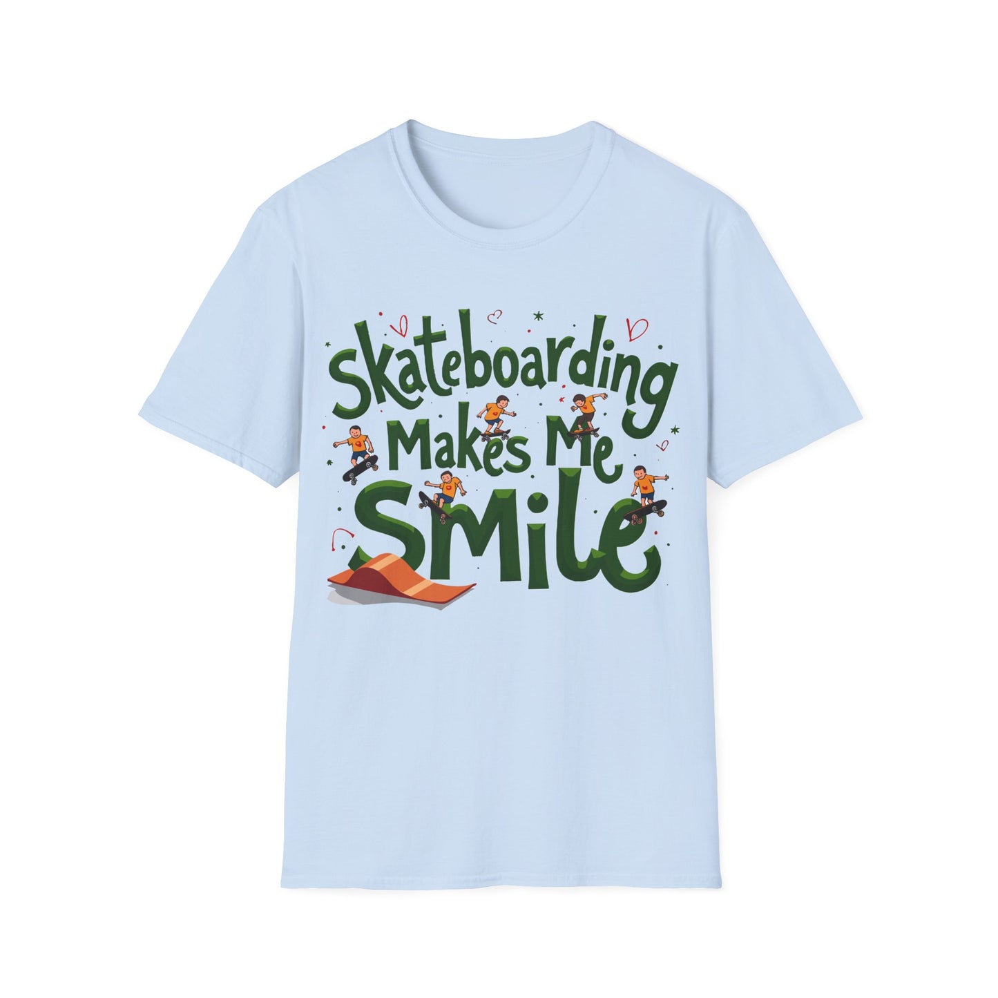 Skateboarding Makes Me Smile T-Shirt