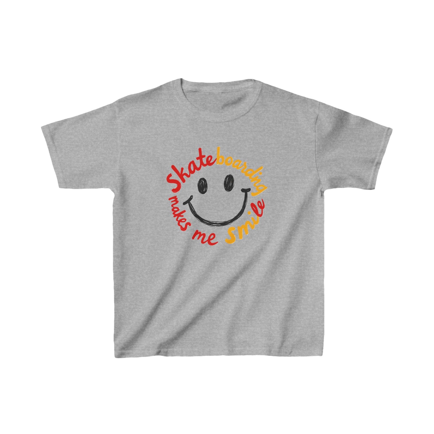 Skateboarding Makes Me Smile Smiley Face Kid's Tee