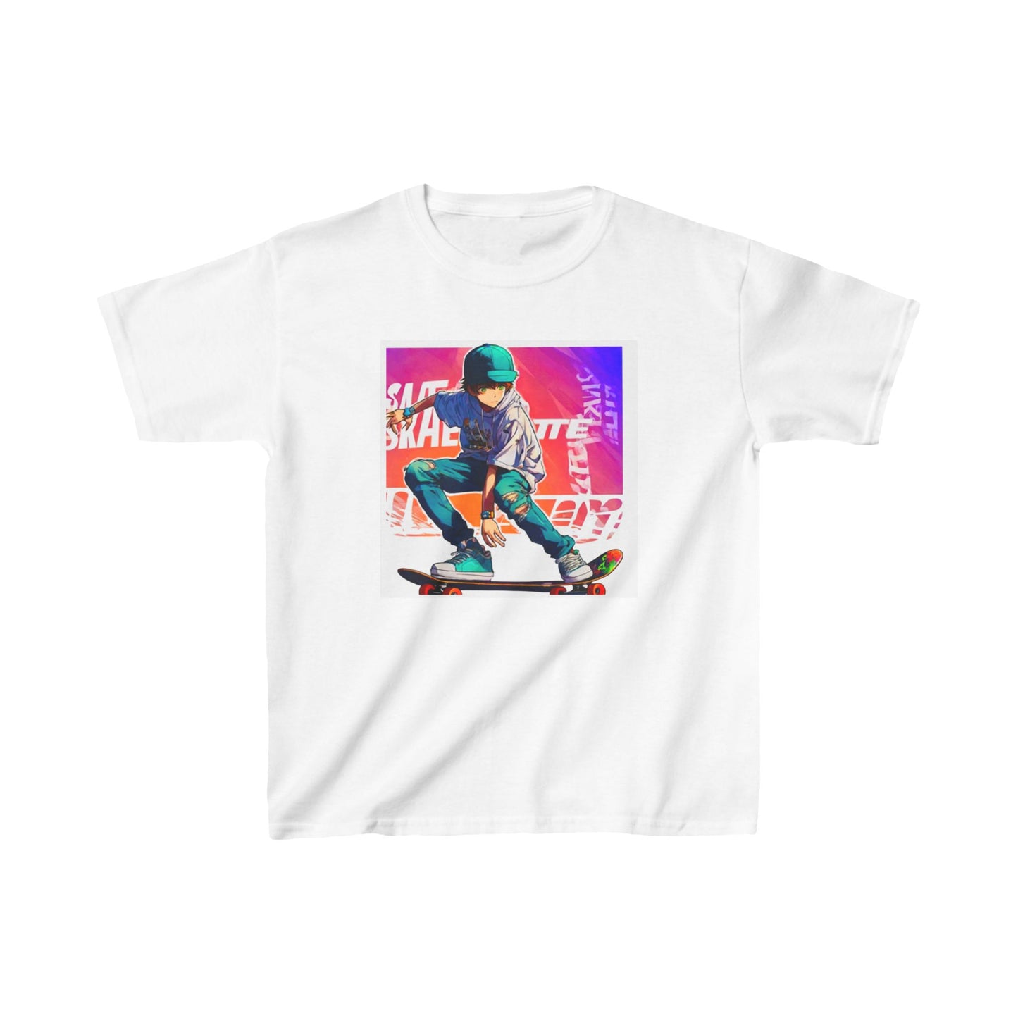 Anime Skateboarder Kid's Tee