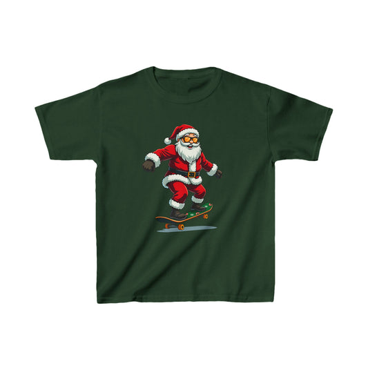 Santa Skateboarding Kid's Tee
