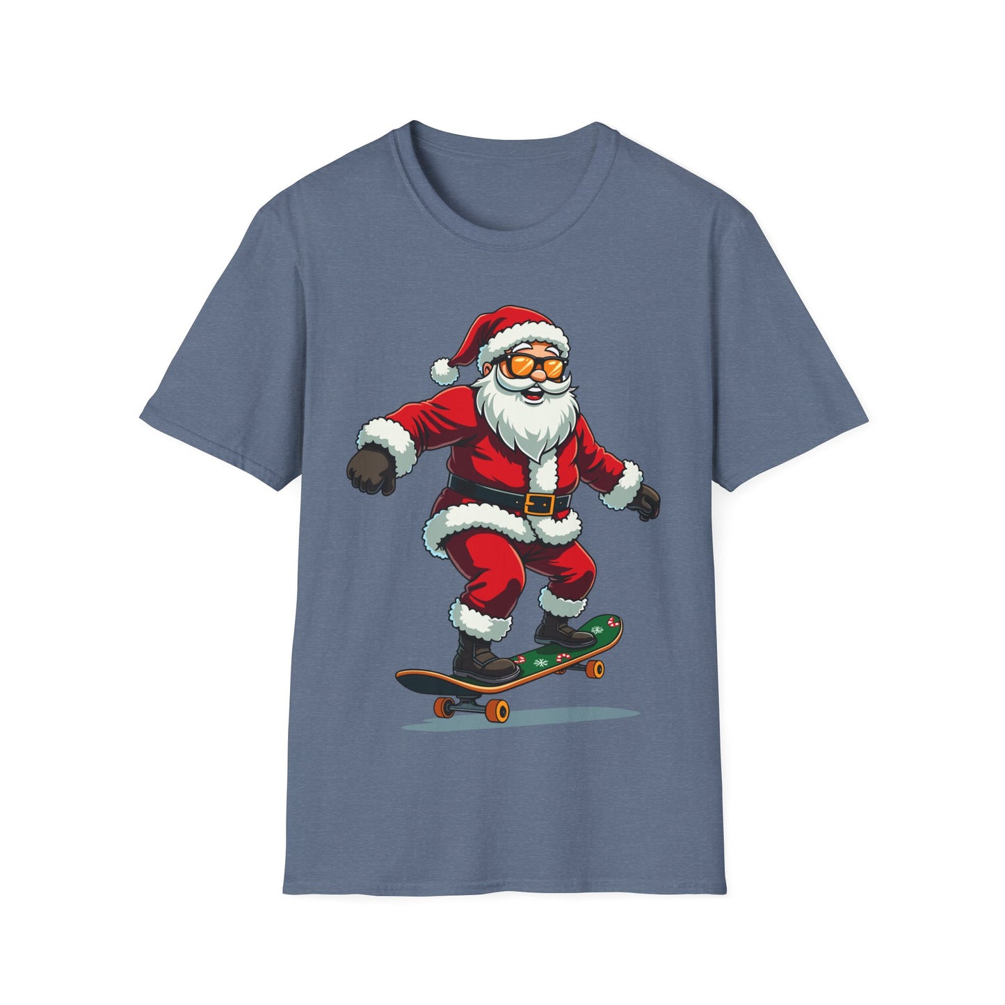 Santa Skateboarding T-Shirt